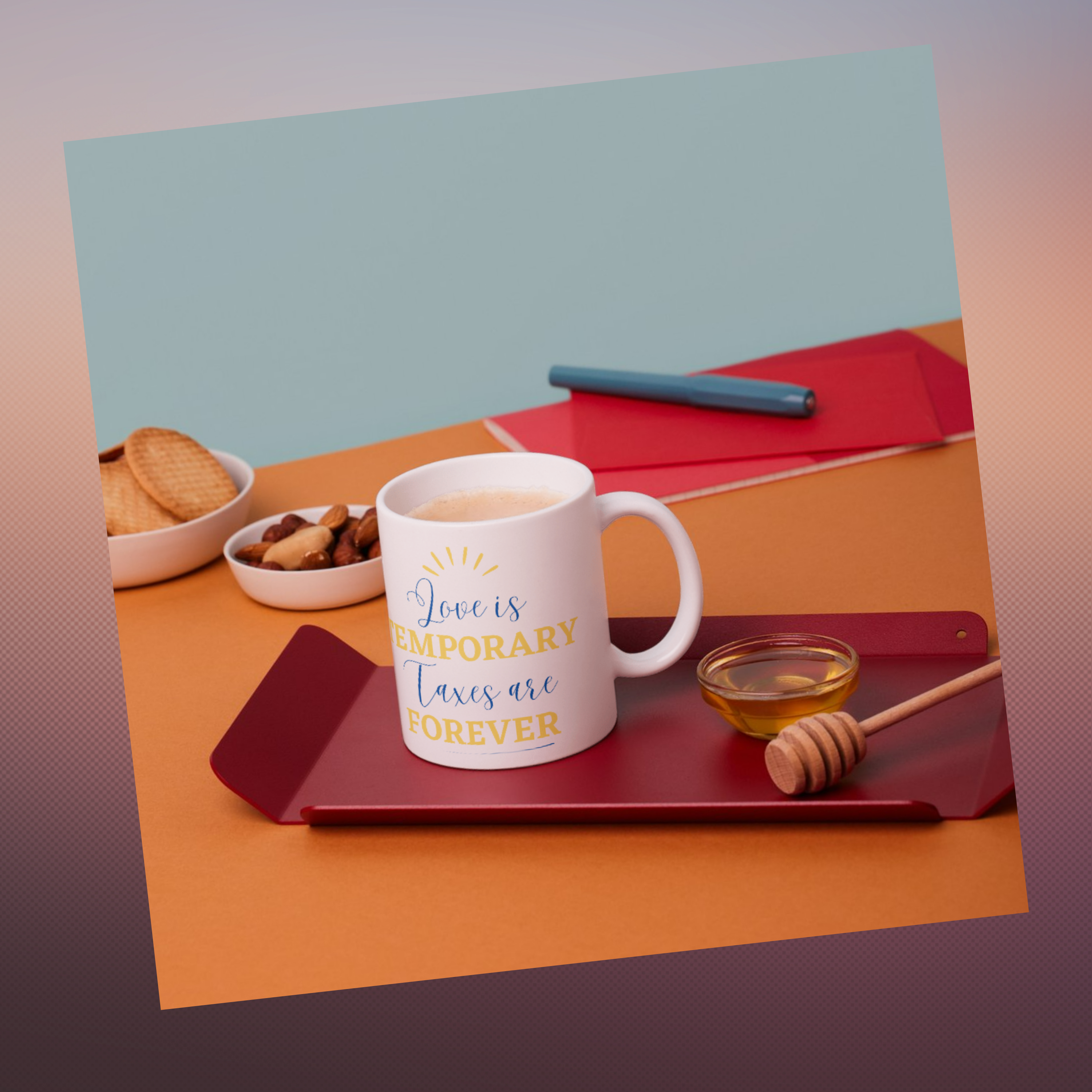 "Taxes are Forever" – Funny Tax Prep & Accountant Mug (Color Edition) product thumbnail image "Taxes are Forever" – Funny Tax Prep & Accountant Mug (Color Edition) product thumbnail image