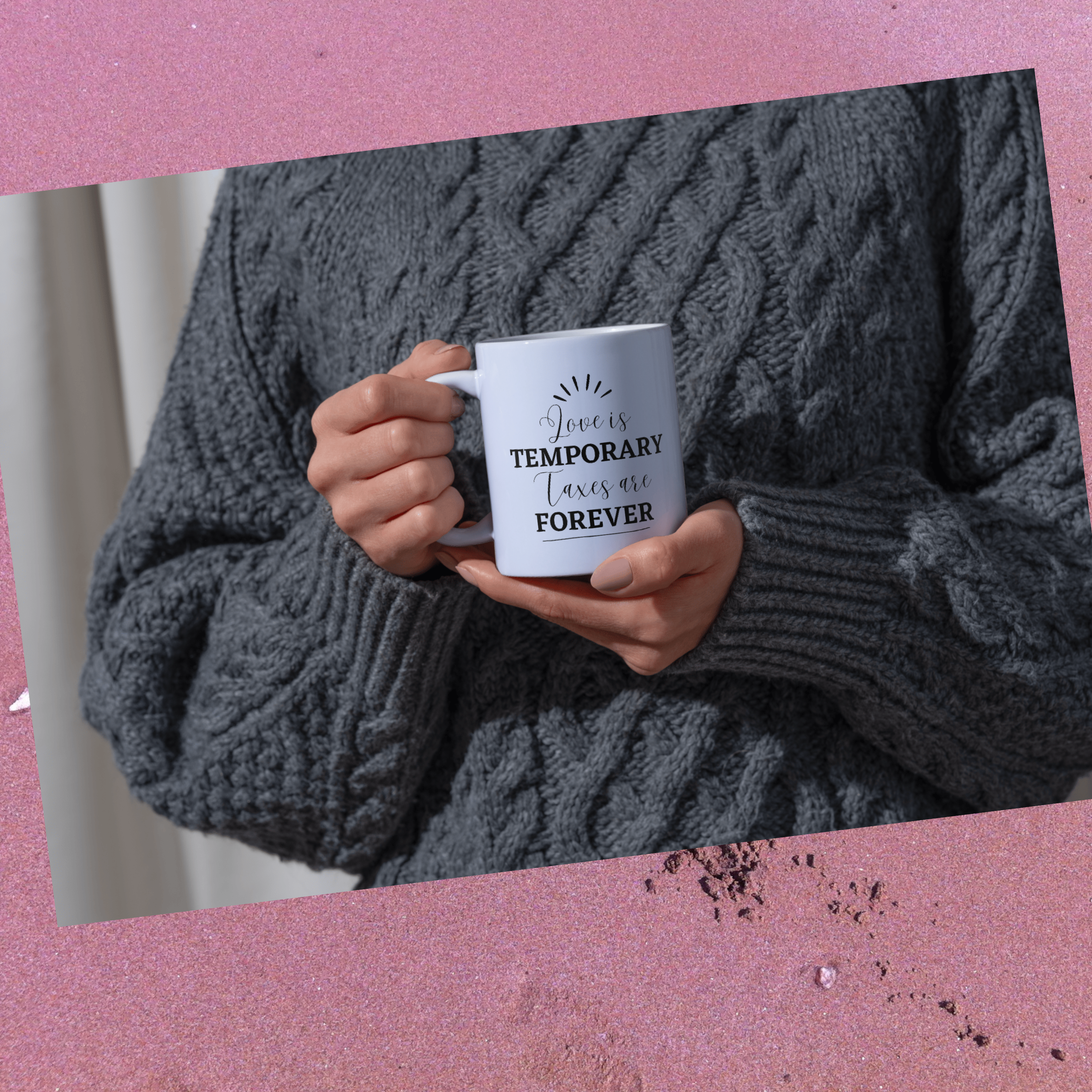 "Taxes are Forever" – Funny Tax Prep &amp; Accountant Mug (Black &amp; White Edition) product thumbnail image