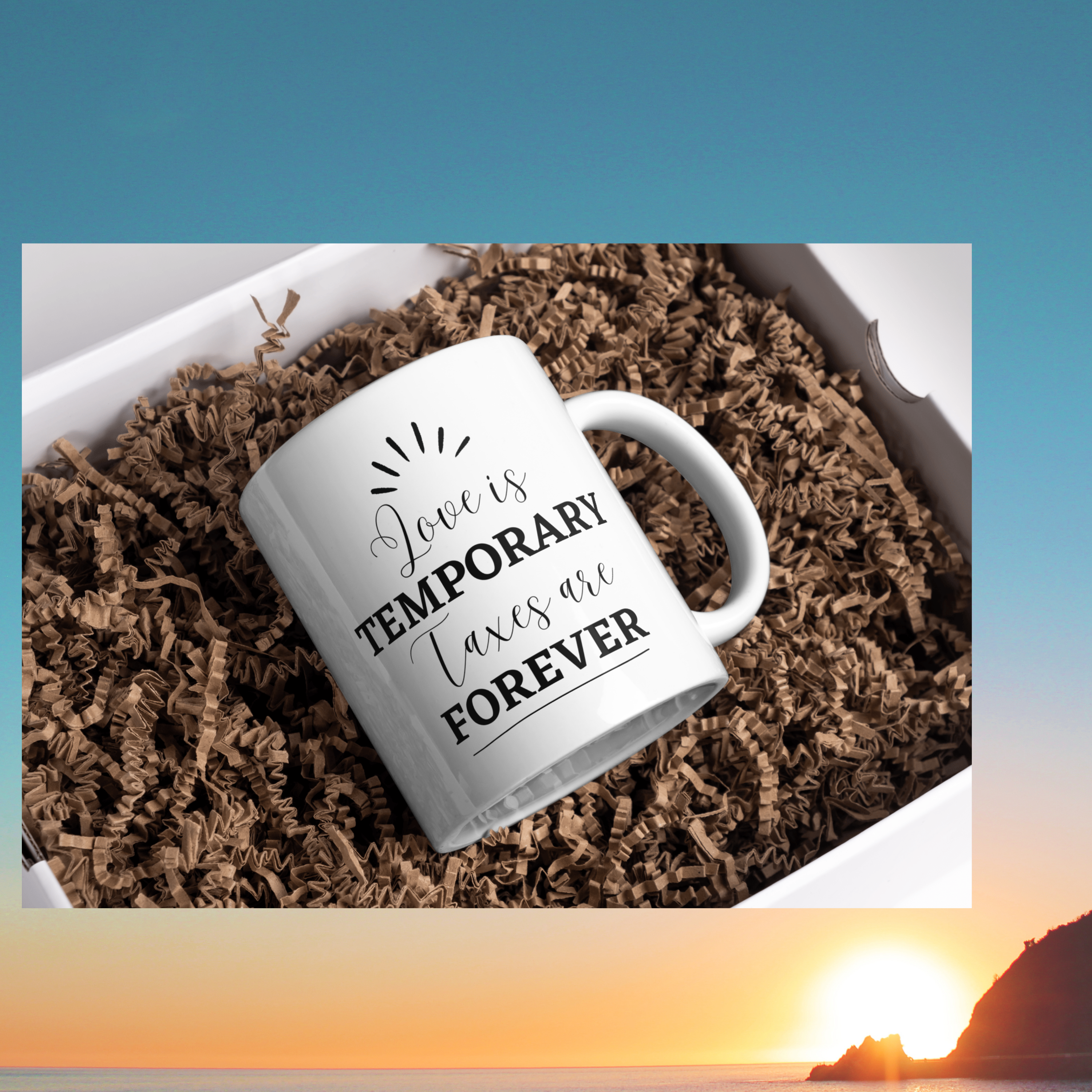 "Taxes are Forever" – Funny Tax Prep &amp; Accountant Mug (Black &amp; White Edition)