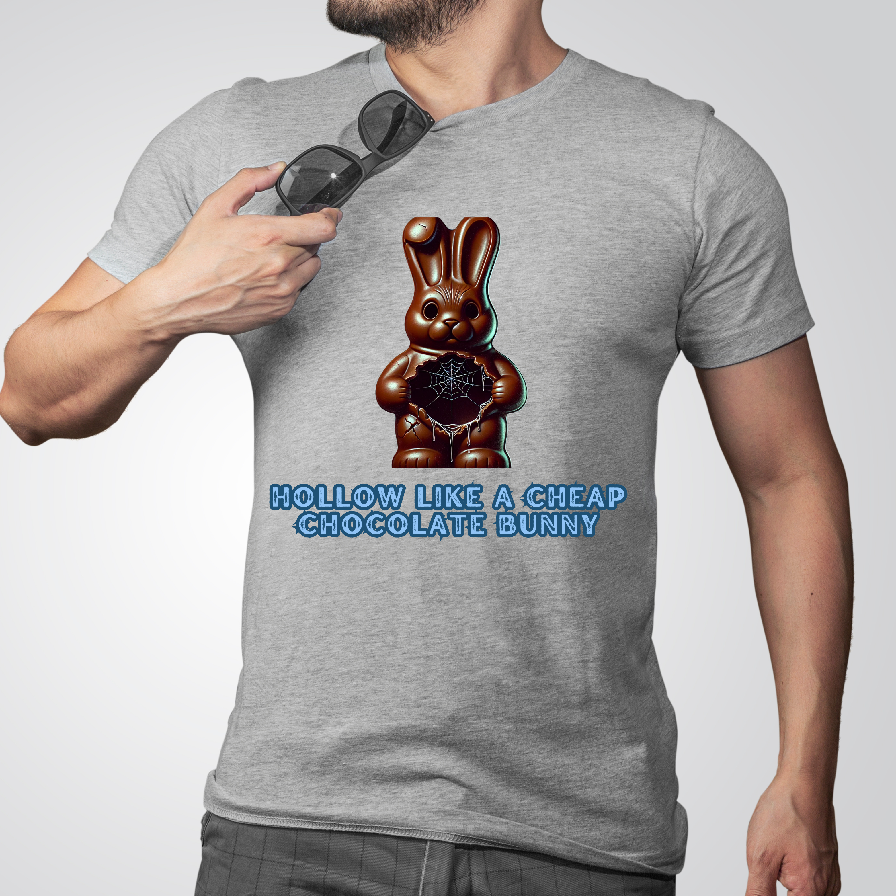 Hollow Like a Cheap Chocolate Bunny Unisex Tee product thumbnail image Hollow Like a Cheap Chocolate Bunny Unisex Tee product thumbnail image