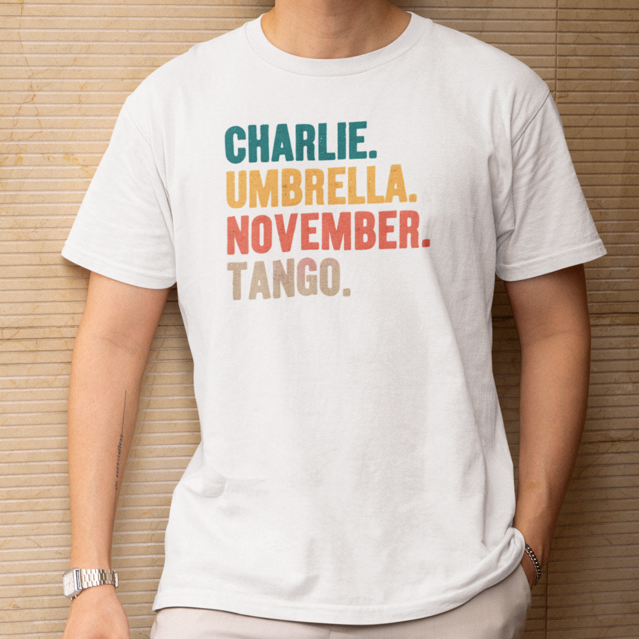 Phonetic Alphabet Tee, Military Code Words Distressed T-Shirt, Vintage Army Shirt, Unisex Cotton Top, Military Gift Shirt product thumbnail image