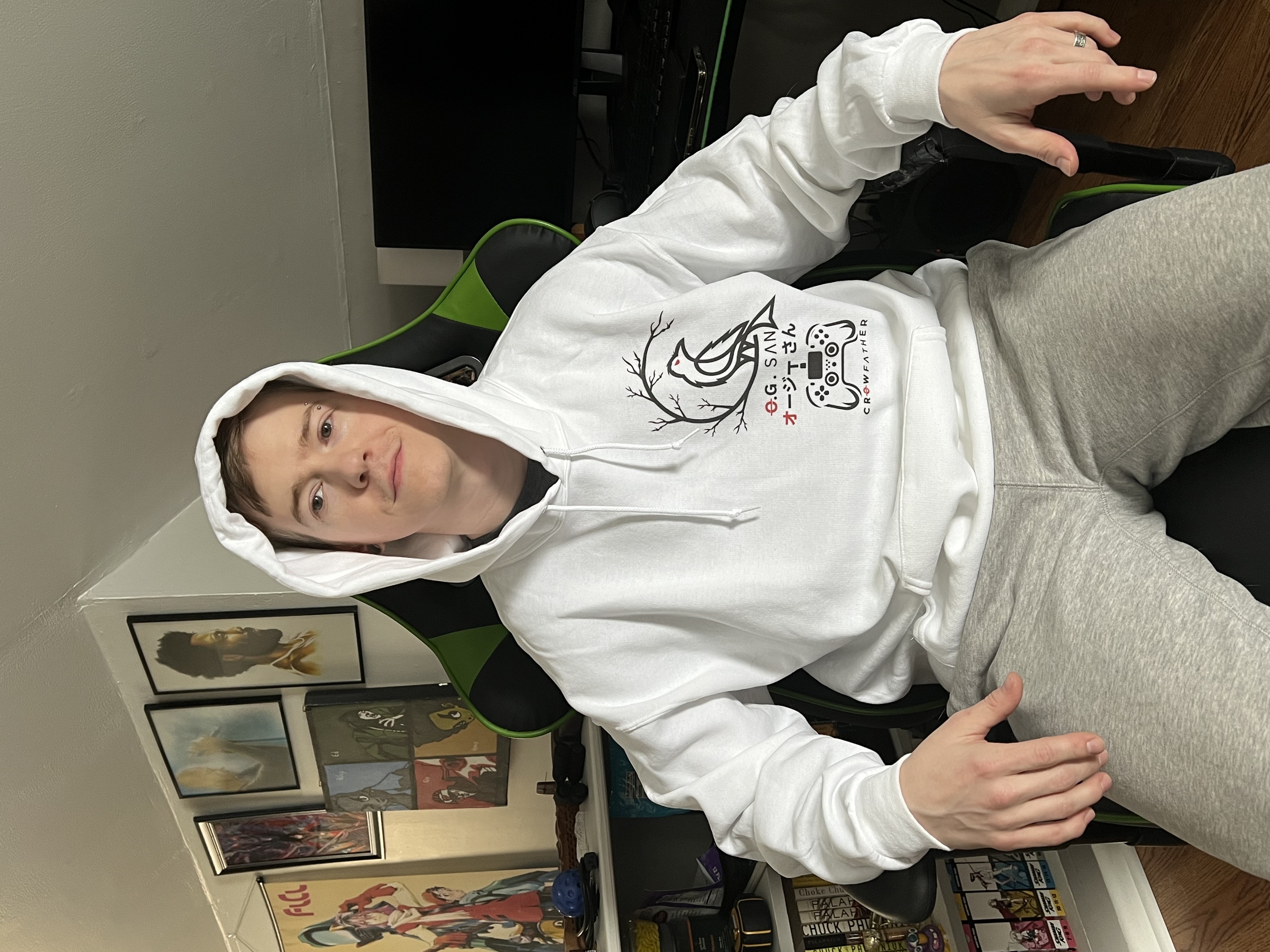 Crowfather O.G.-san LNSQ Unisex NUBLEND® Hooded Sweatshirt product thumbnail image Crowfather O.G.-san LNSQ Unisex NUBLEND® Hooded Sweatshirt product thumbnail image