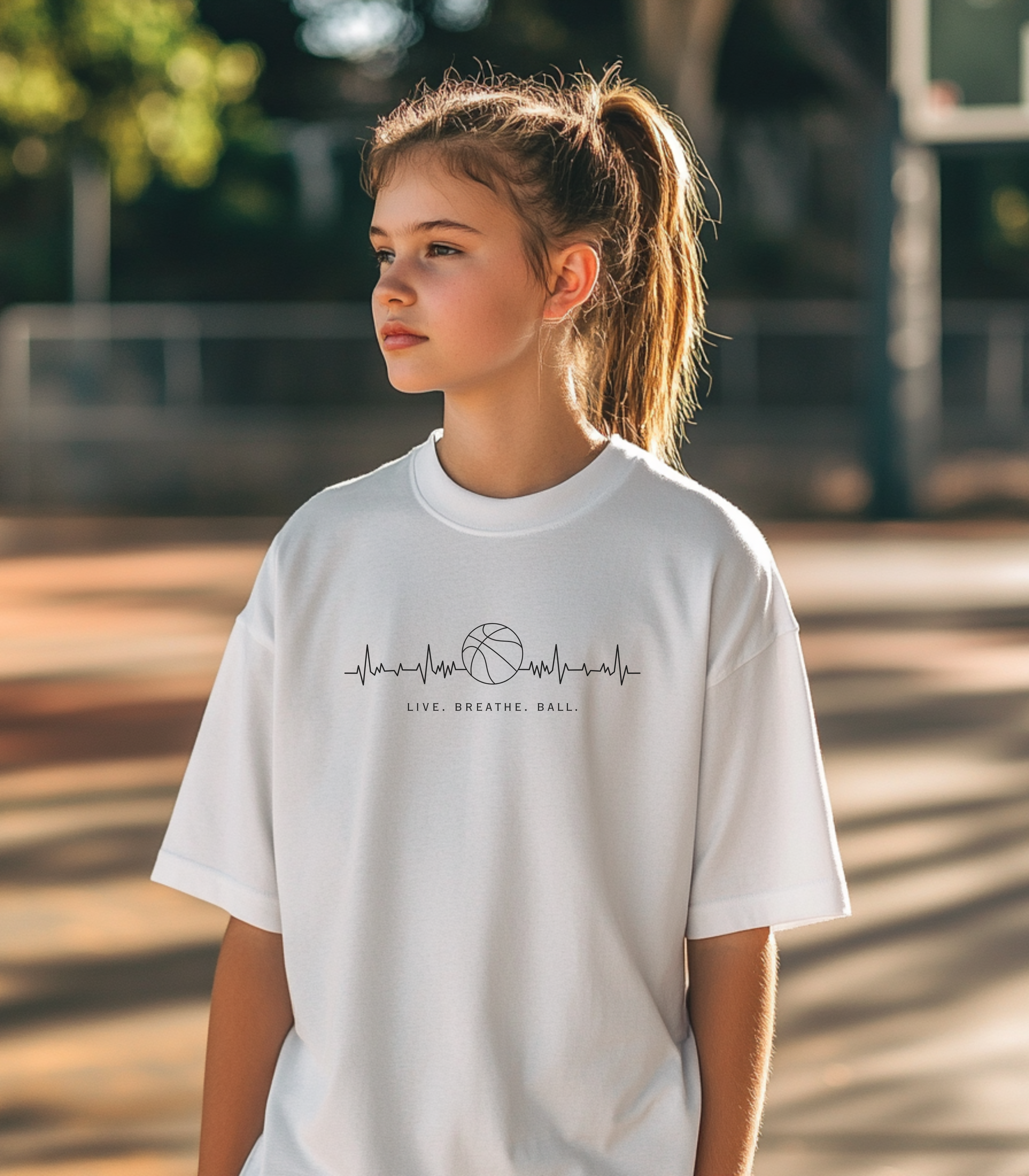 Live, Breathe, Ball Graphic Tshirt, Basketball Lovers shirt, Basketball Team gifts, March Madness, It's Bracket Season, Basketball Shirts  product thumbnail image