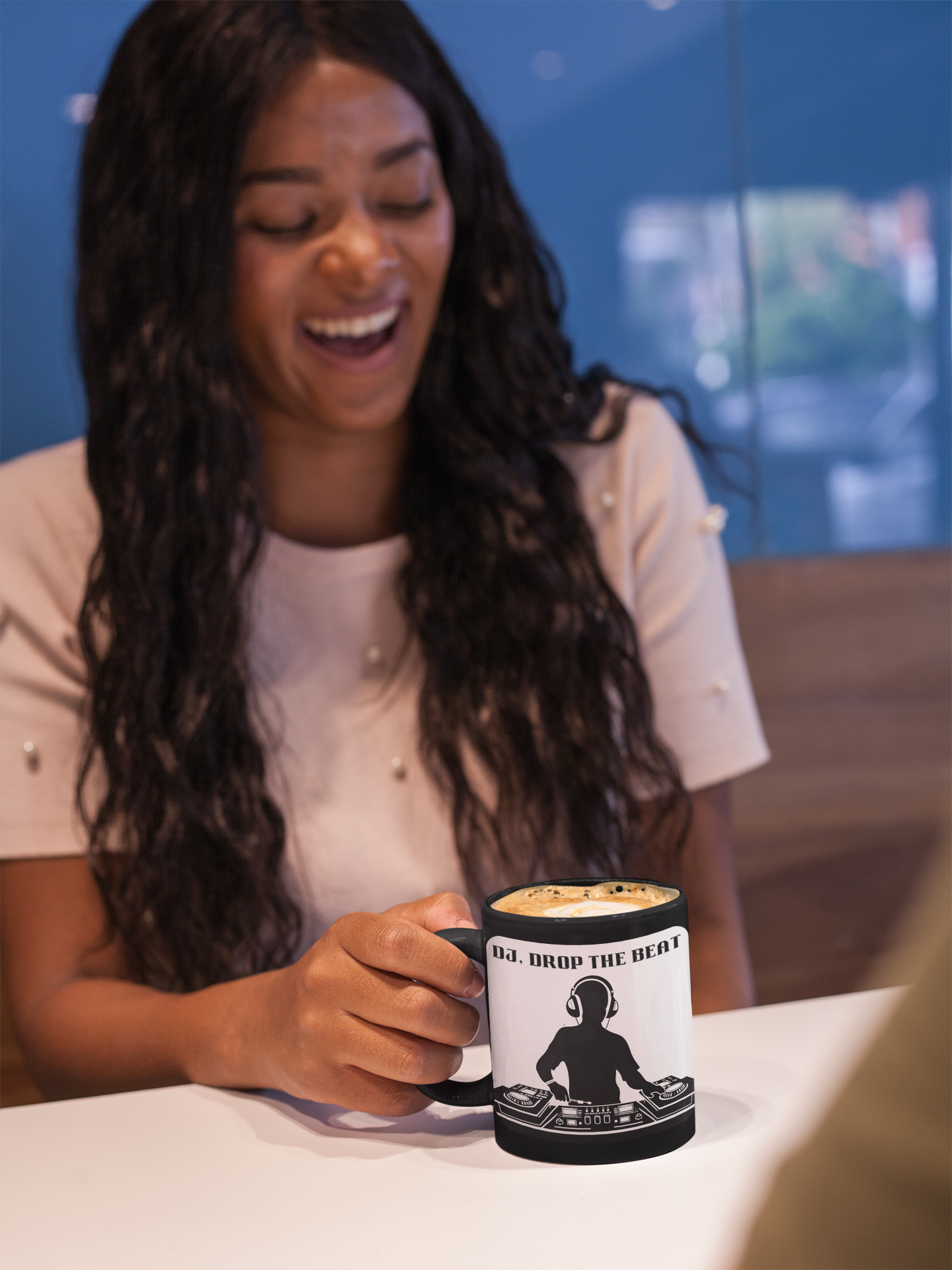 Mug - Dj Drop the Beat Design - 11oz or 15oz Ceramic Mug product thumbnail image