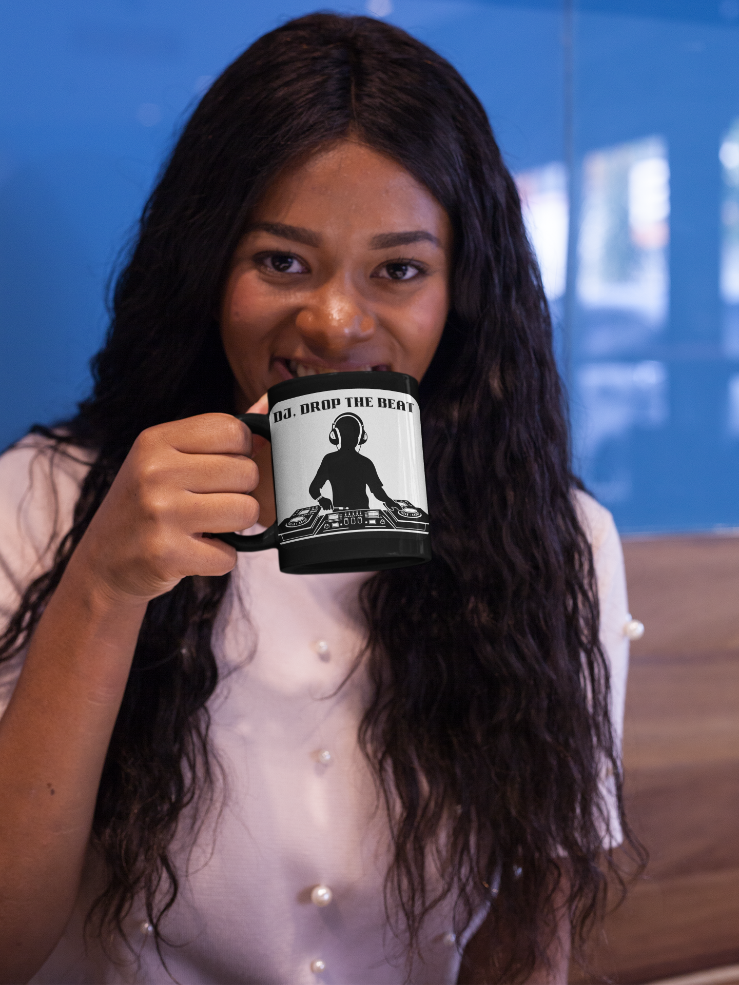 Mug - Dj Drop the Beat Design - 11oz or 15oz Ceramic Mug product thumbnail image