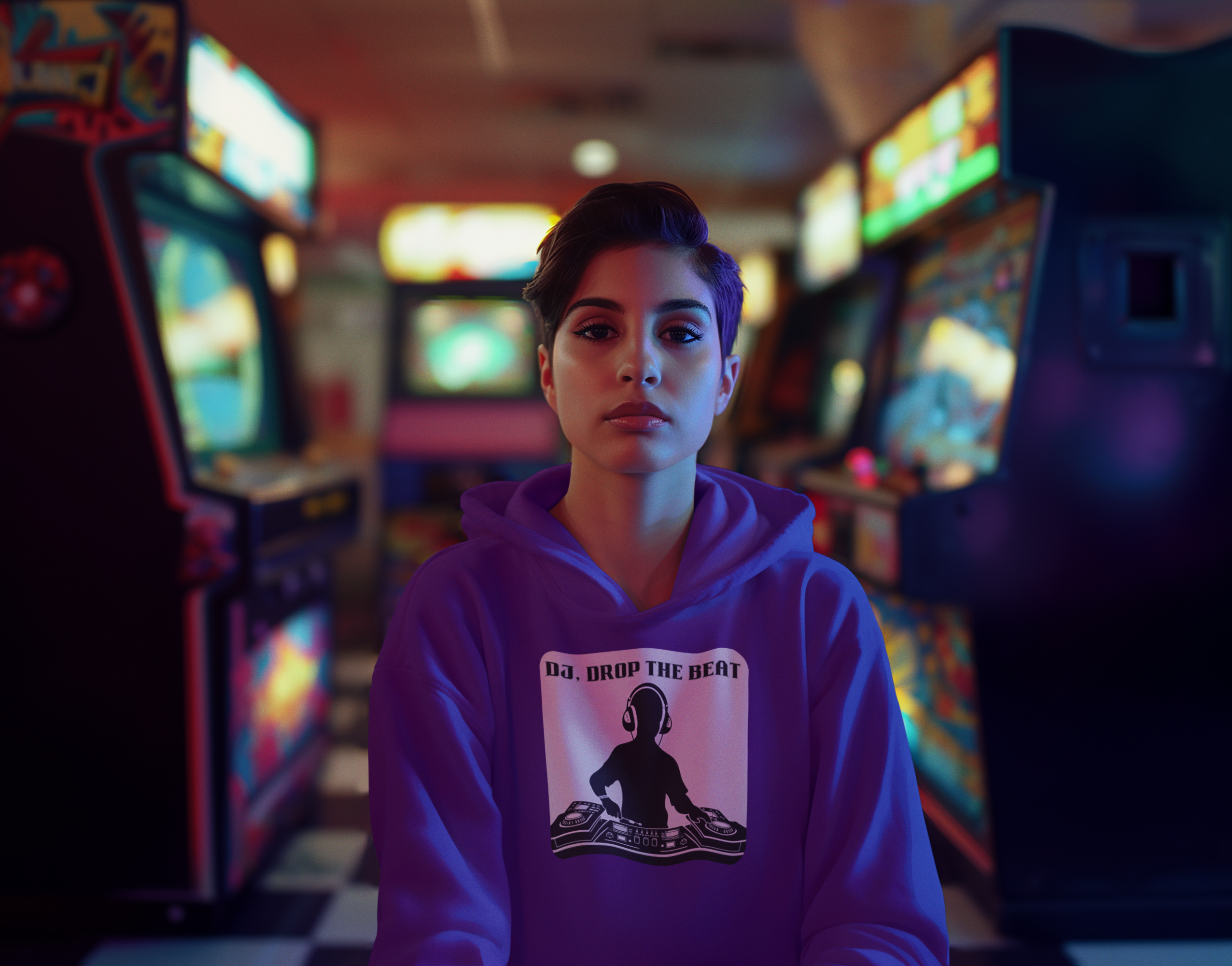 DJ Drop The Beat Unisex Hoodie - Heavy Blend Sweatshirt for Music Lovers product thumbnail image