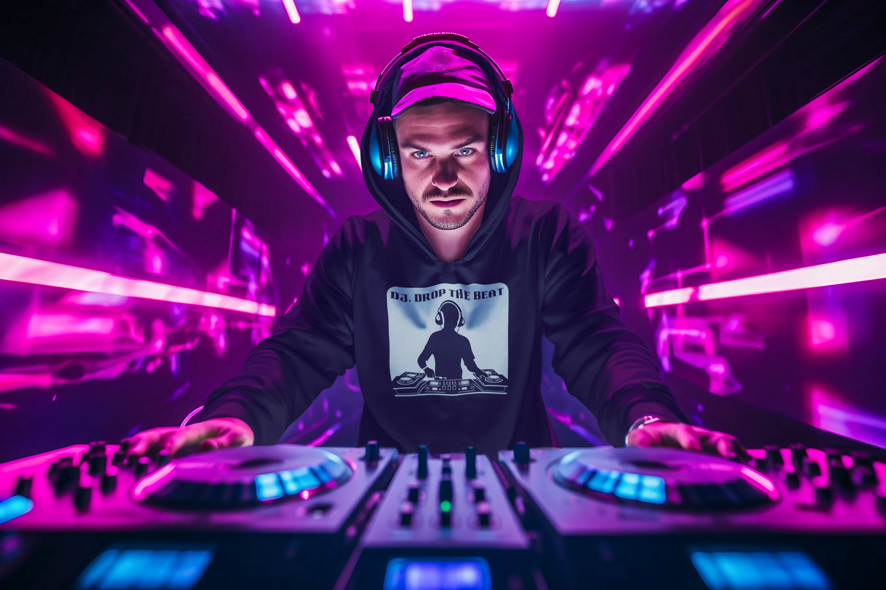 DJ Drop The Beat Unisex Hoodie - Heavy Blend Sweatshirt for Music Lovers product thumbnail image