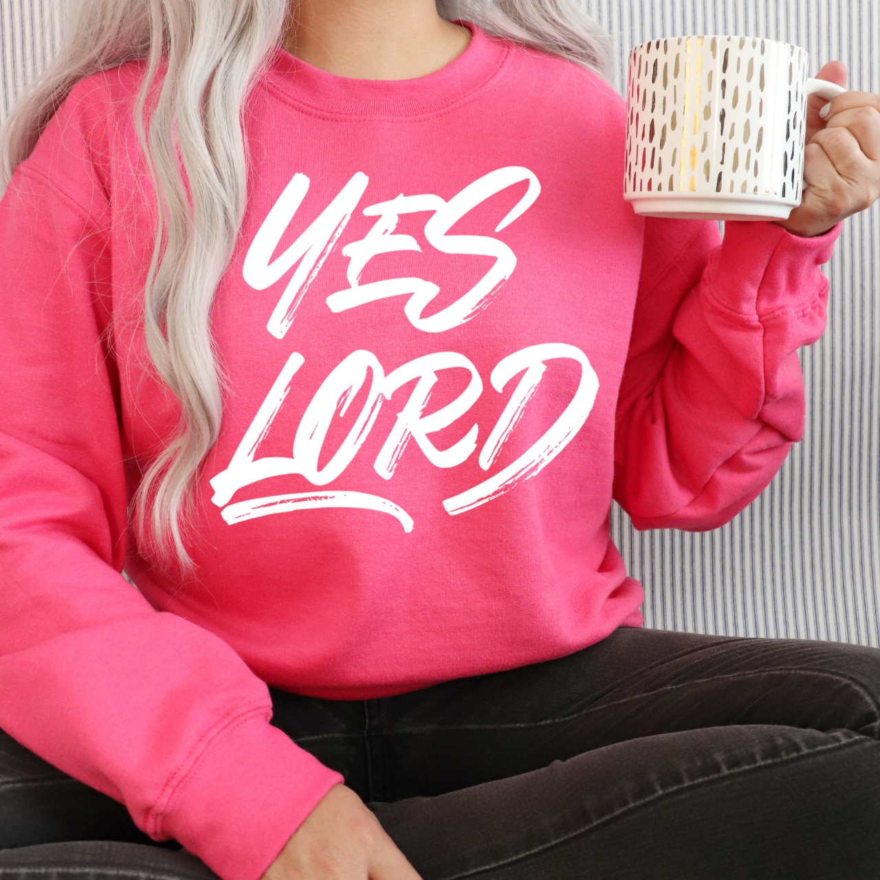 Yes Lord Unisex Heavy Blend™ Crewneck Sweatshirt product thumbnail image Yes Lord Unisex Heavy Blend™ Crewneck Sweatshirt product thumbnail image