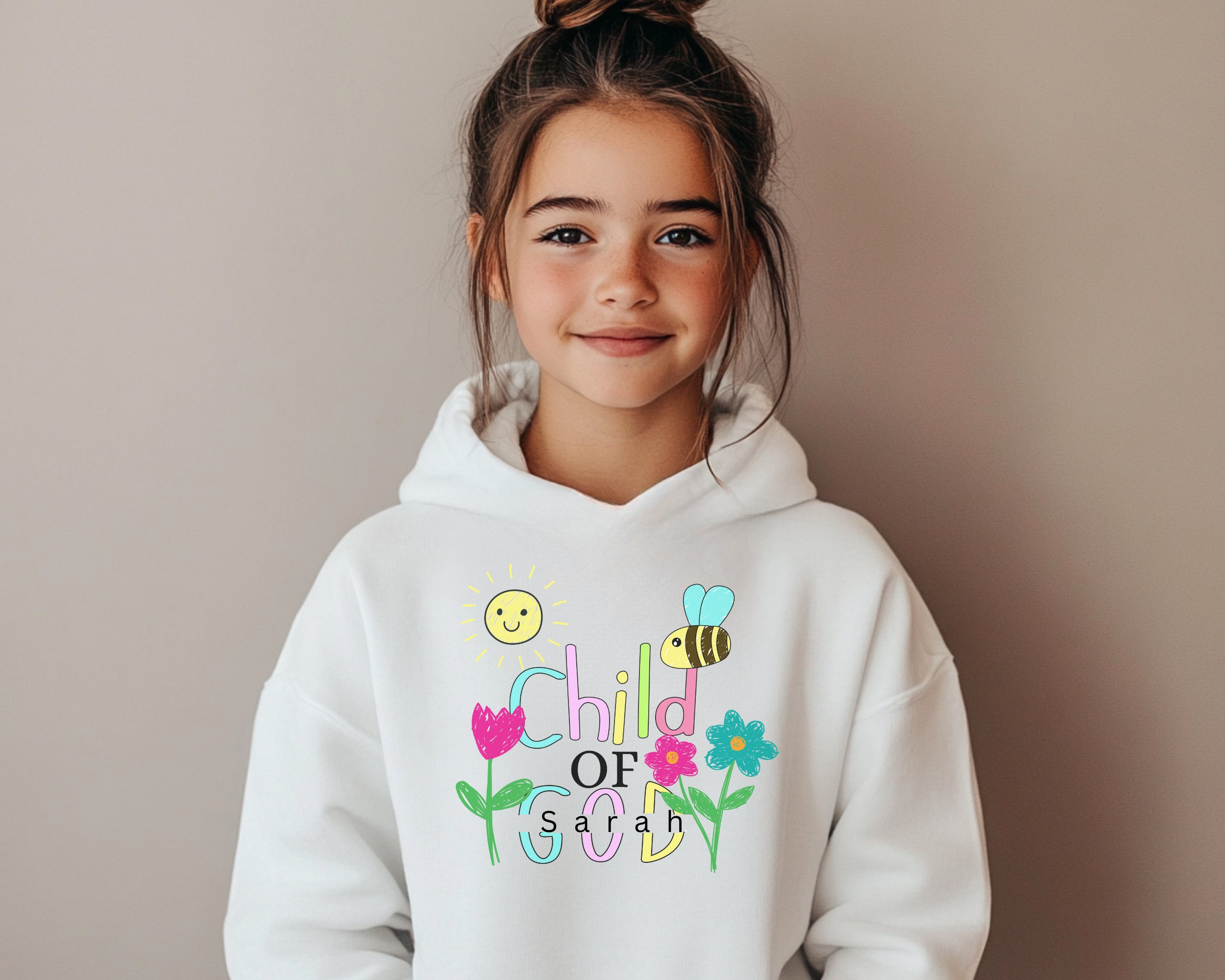 Customize Christian Kids Name Child Of God Hoodie - Fun & Colorful Apparel for Youth Girls Customize Christian Kids Name Child Of God Hoodie - Fun & Colorful Apparel for Youth Girls