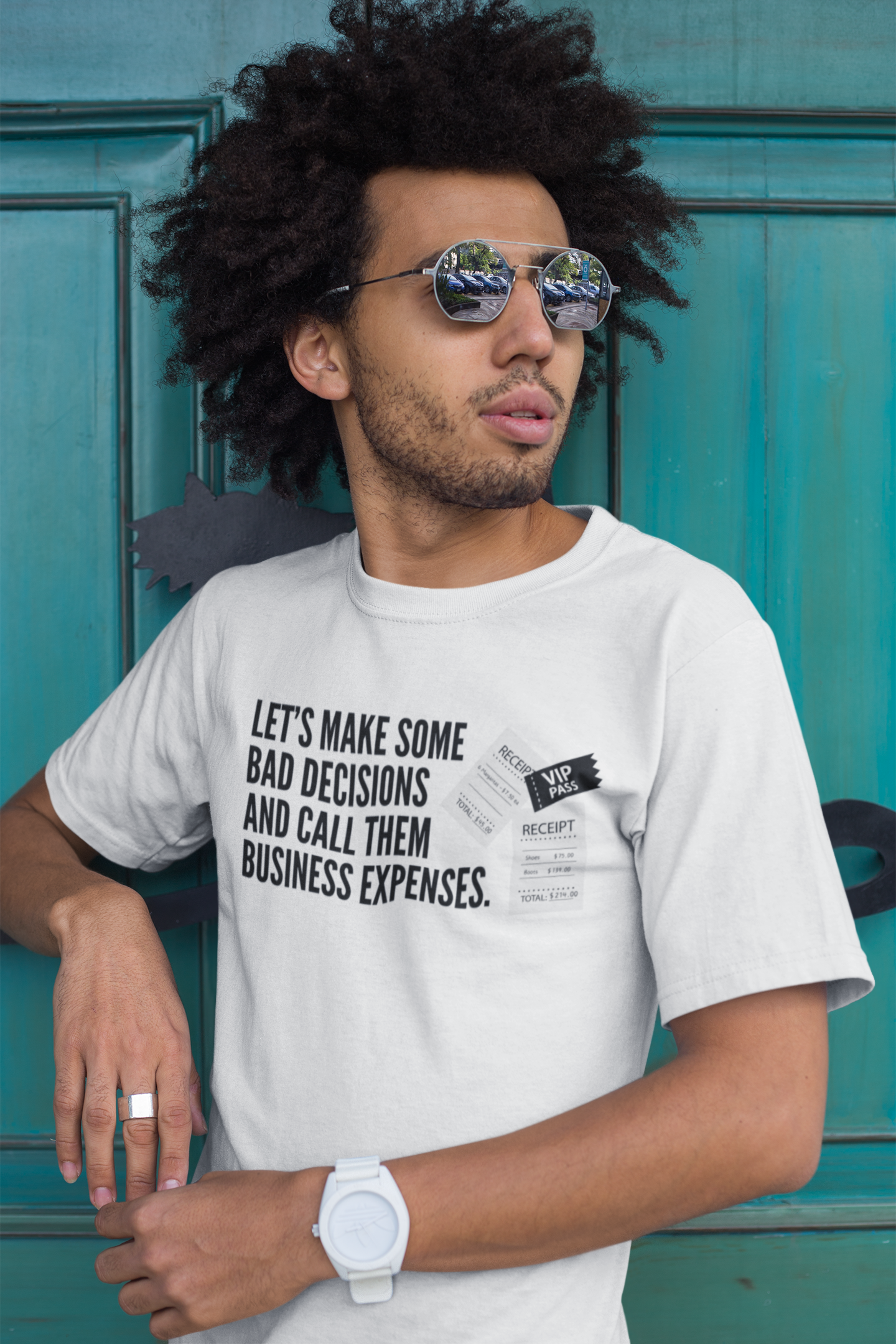 "Bad Decisions Business Expenses" - Funny Business Expenses T-Shirt product thumbnail image "Bad Decisions Business Expenses" - Funny Business Expenses T-Shirt product thumbnail image