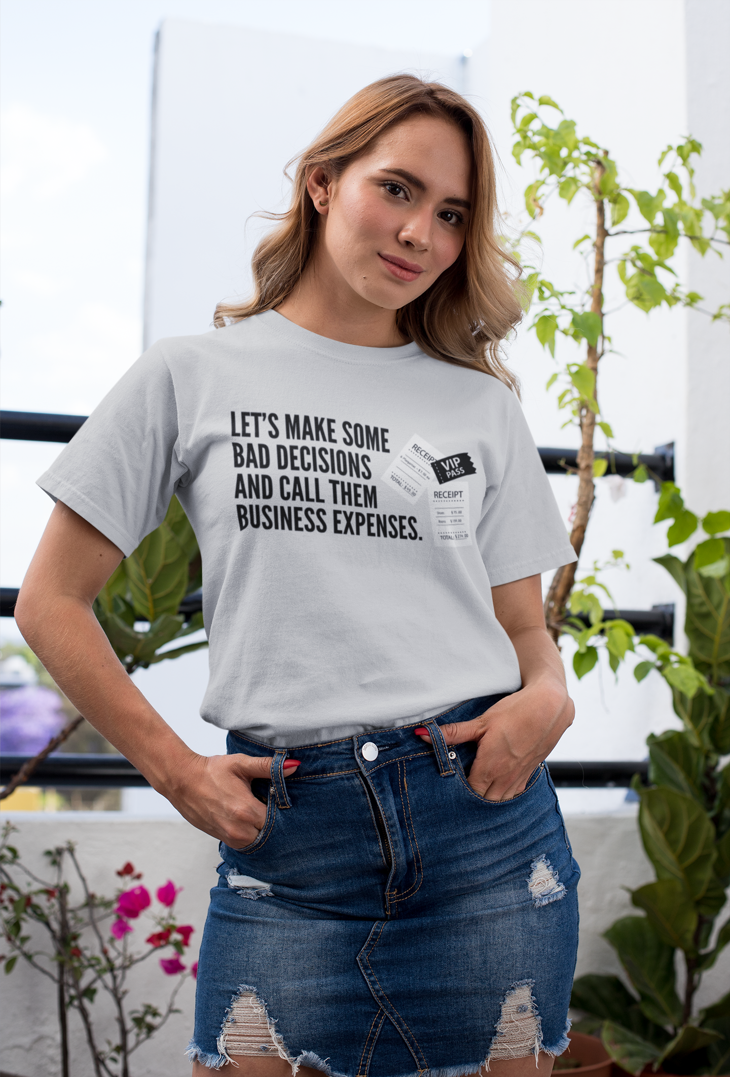 "Bad Decisions Business Expenses" - Funny Business Expenses T-Shirt product thumbnail image "Bad Decisions Business Expenses" - Funny Business Expenses T-Shirt product thumbnail image