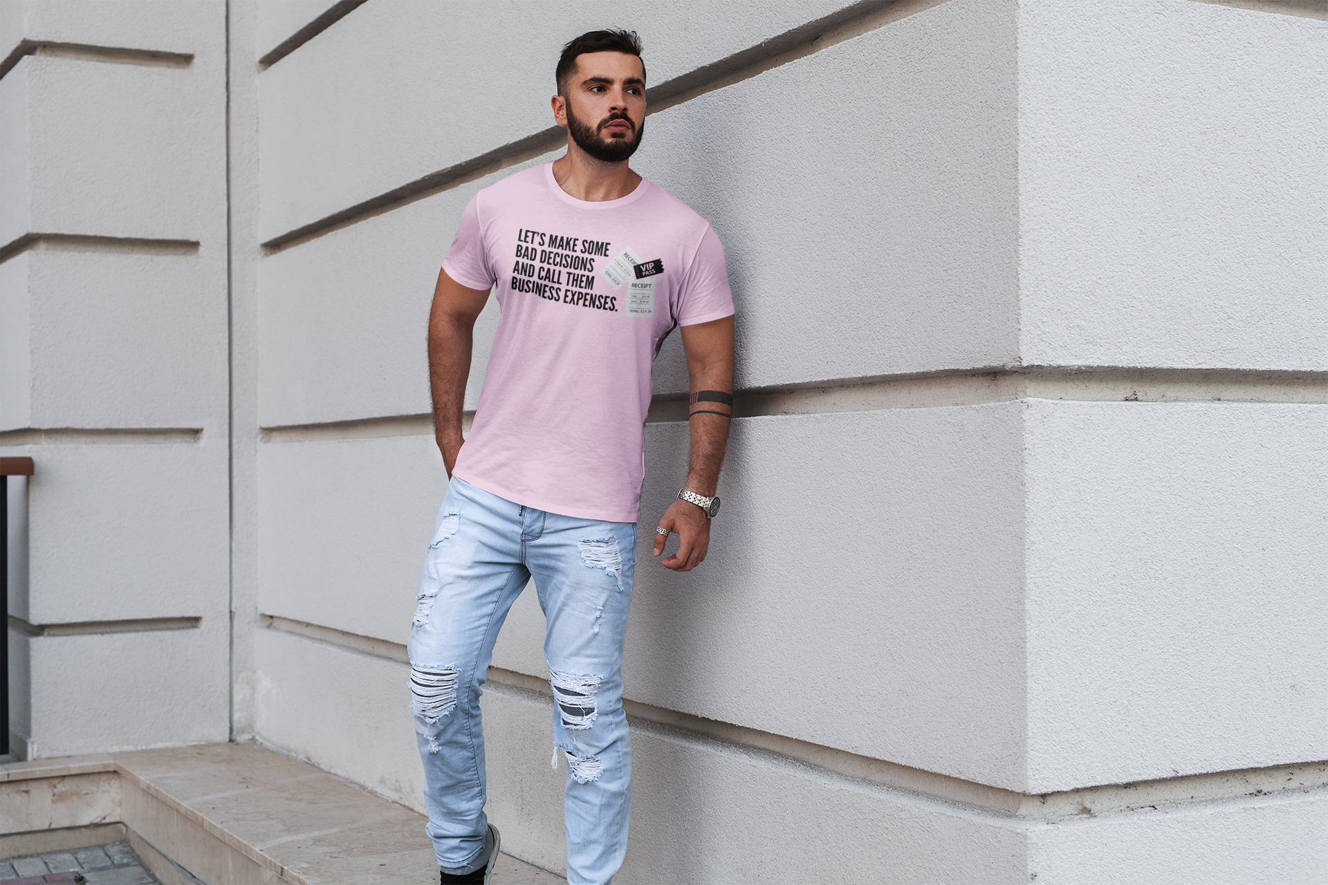 "Bad Decisions Business Expenses" - Funny Business Expenses T-Shirt product thumbnail image "Bad Decisions Business Expenses" - Funny Business Expenses T-Shirt product thumbnail image