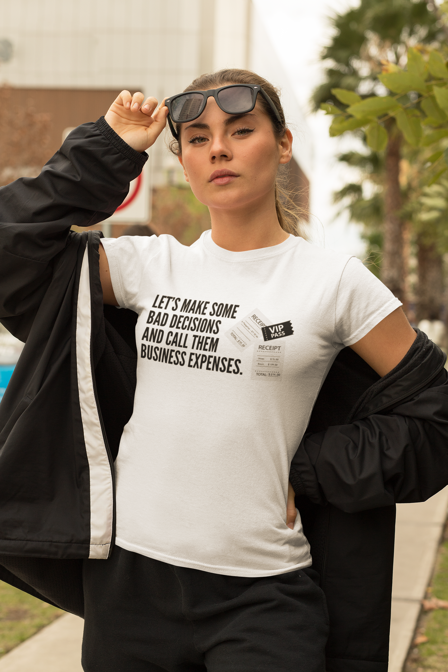"Bad Decisions Business Expenses" - Funny Business Expenses T-Shirt product thumbnail image "Bad Decisions Business Expenses" - Funny Business Expenses T-Shirt product thumbnail image