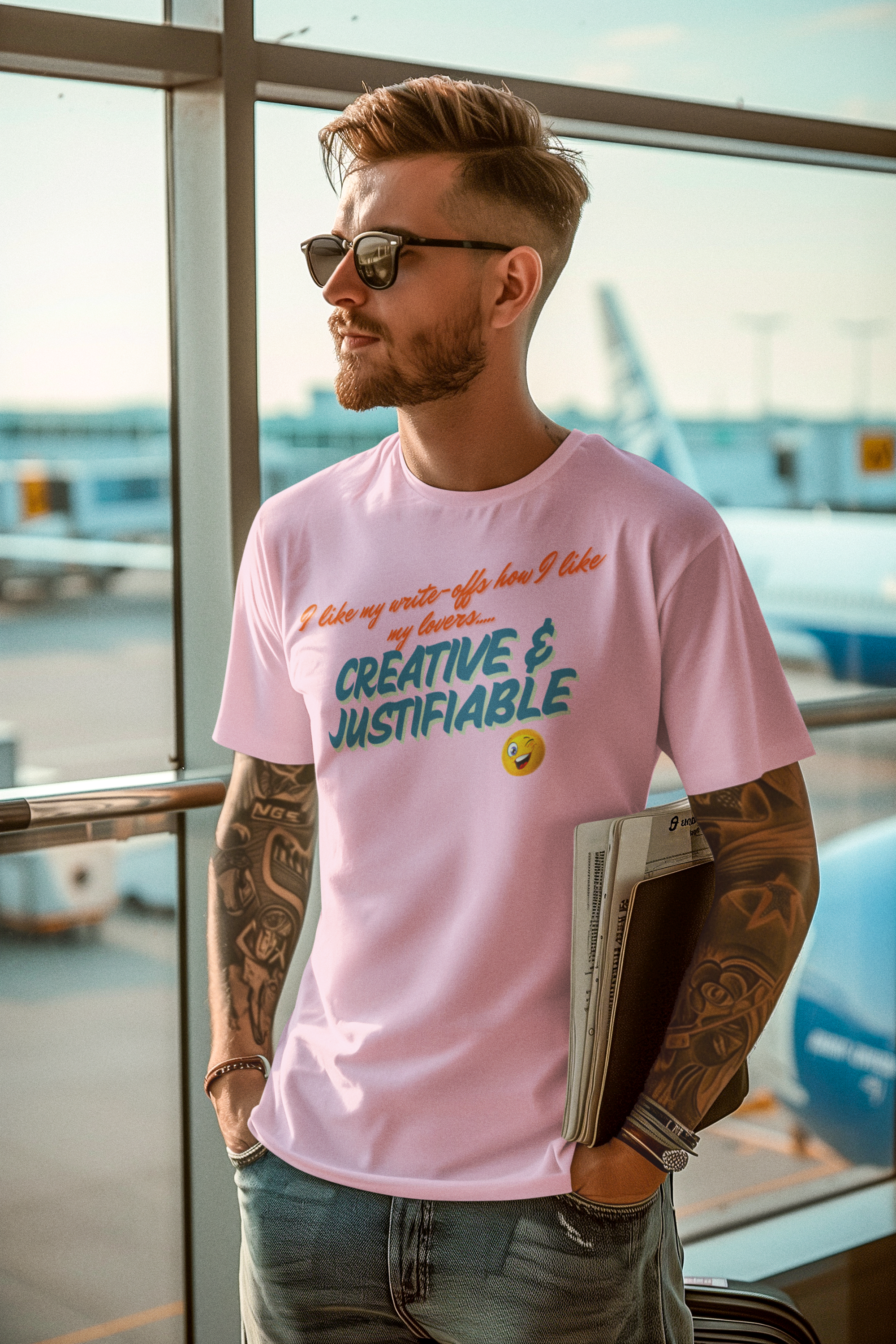 Creative &amp; Justifiable Unisex Softstyle T-Shirt - Funny Financial Tshirt product thumbnail image