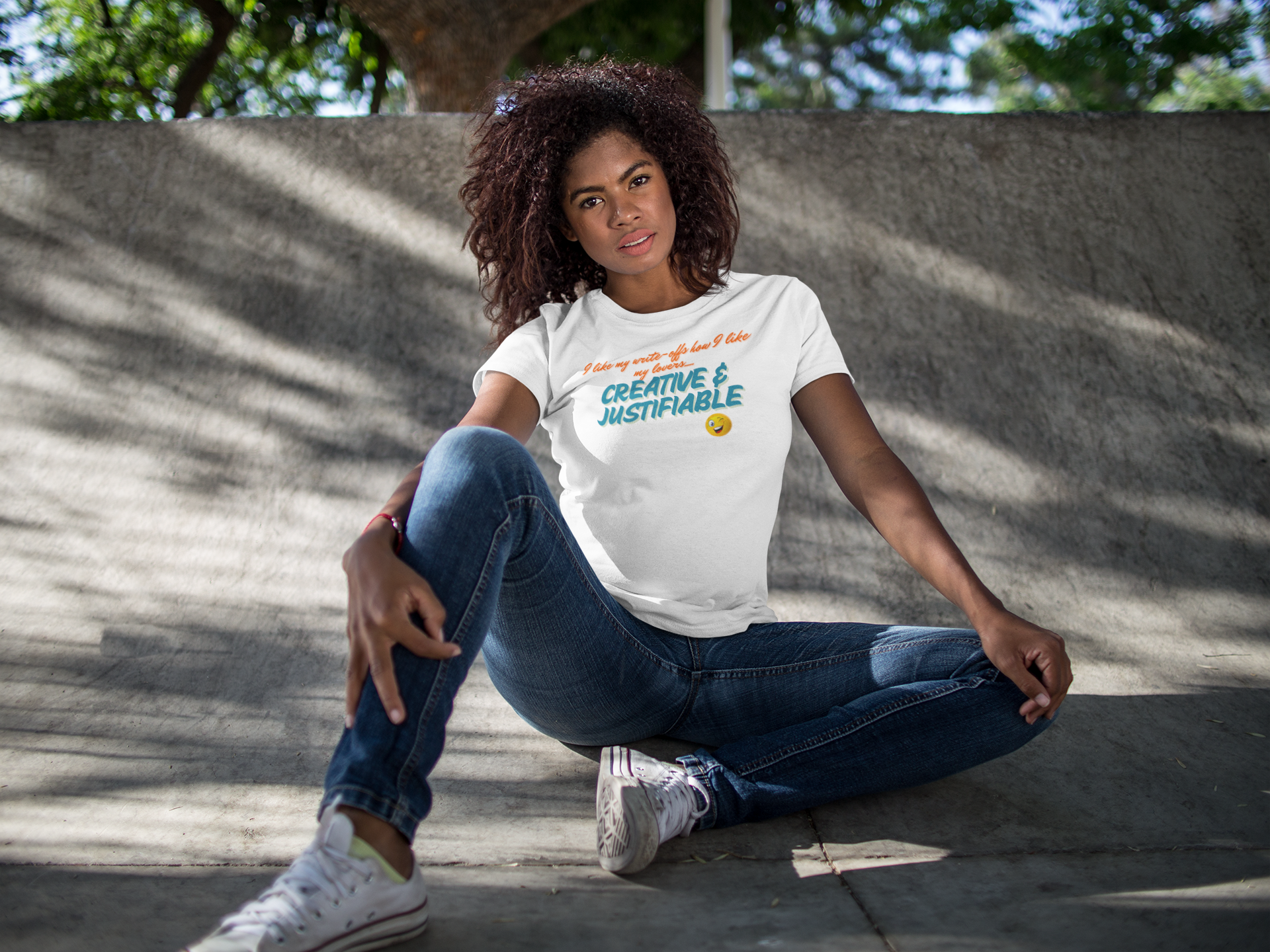 Creative &amp; Justifiable Unisex Softstyle T-Shirt - Funny Financial Tshirt product thumbnail image