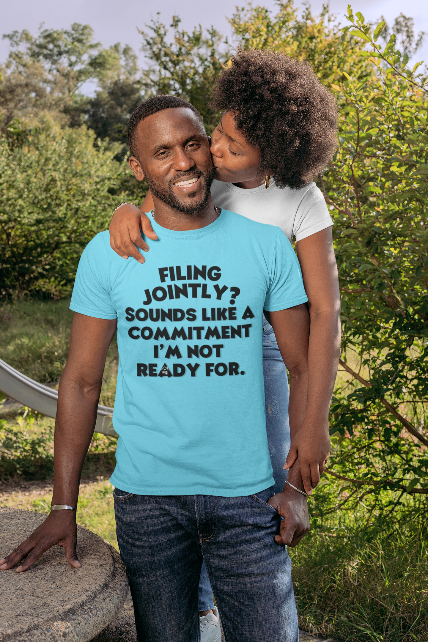 Funny Tax Commitment T-Shirt | "Filing Jointly? Sounds Like A Commitment I'm Not Ready For" | Unisex Softstyle Tee