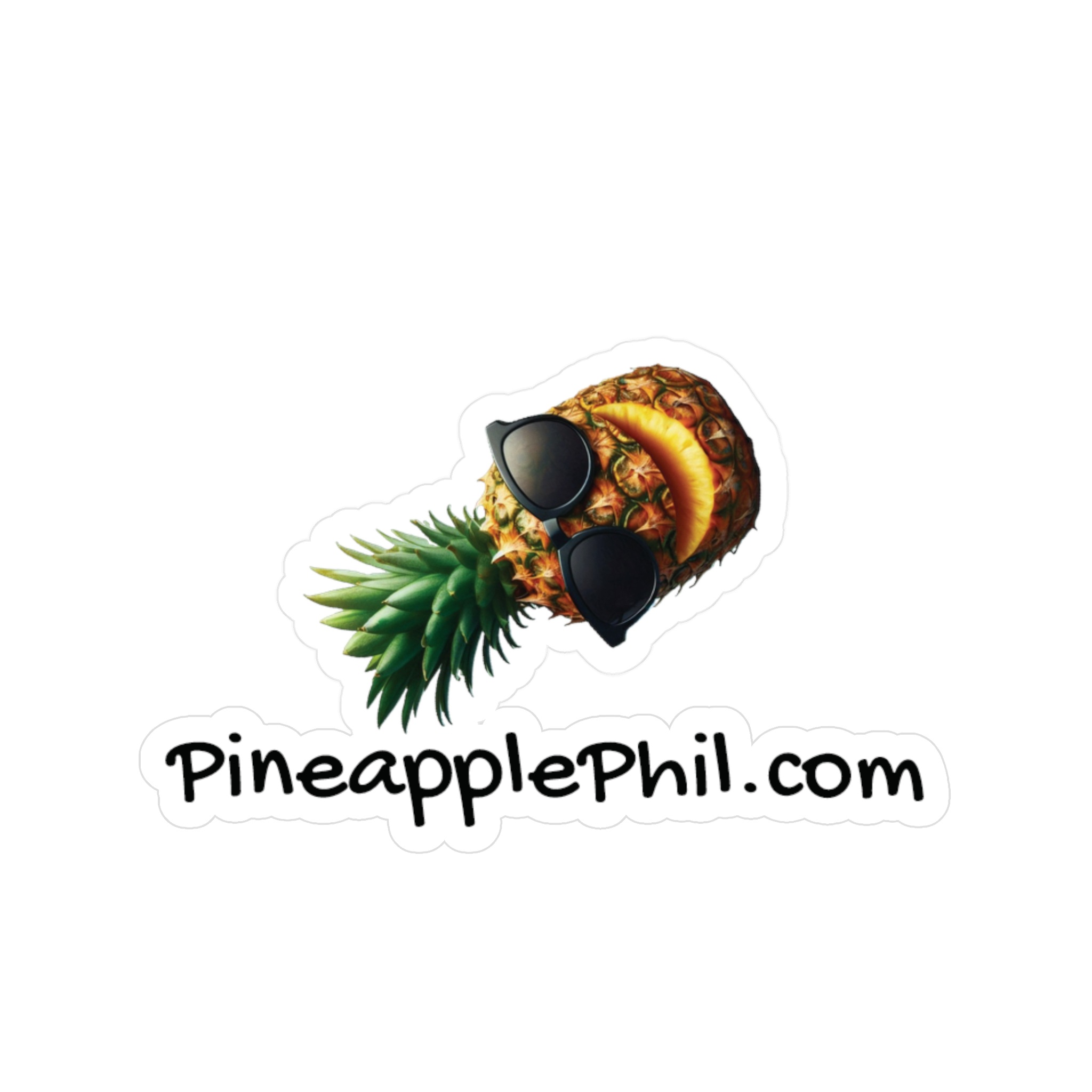 Cool Pineapple Kiss-Cut Vinyl Decals - Fun Tropical Stickers for Personalization