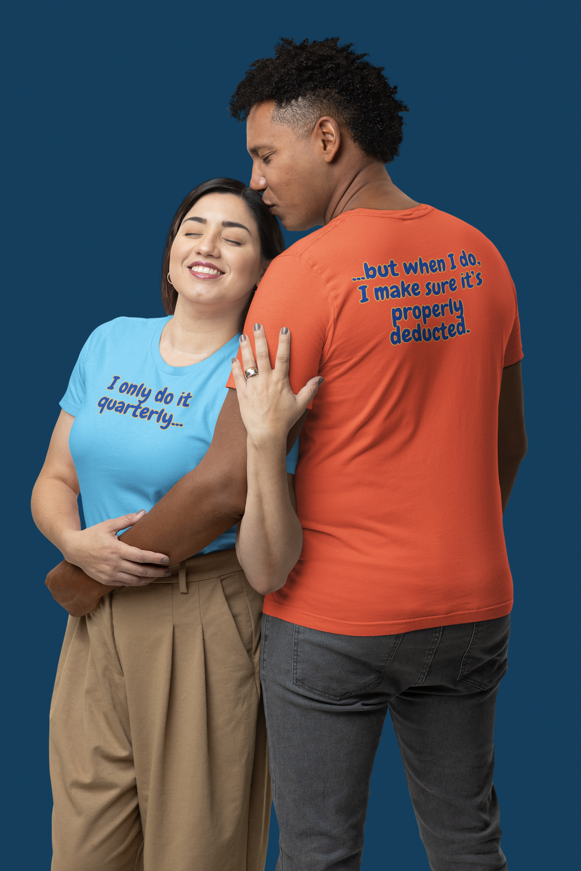 "I Only Do It Quarterly" Tax Humor Tee - Double-Sided Funny Unisex Softstyle T-Shirt product thumbnail image