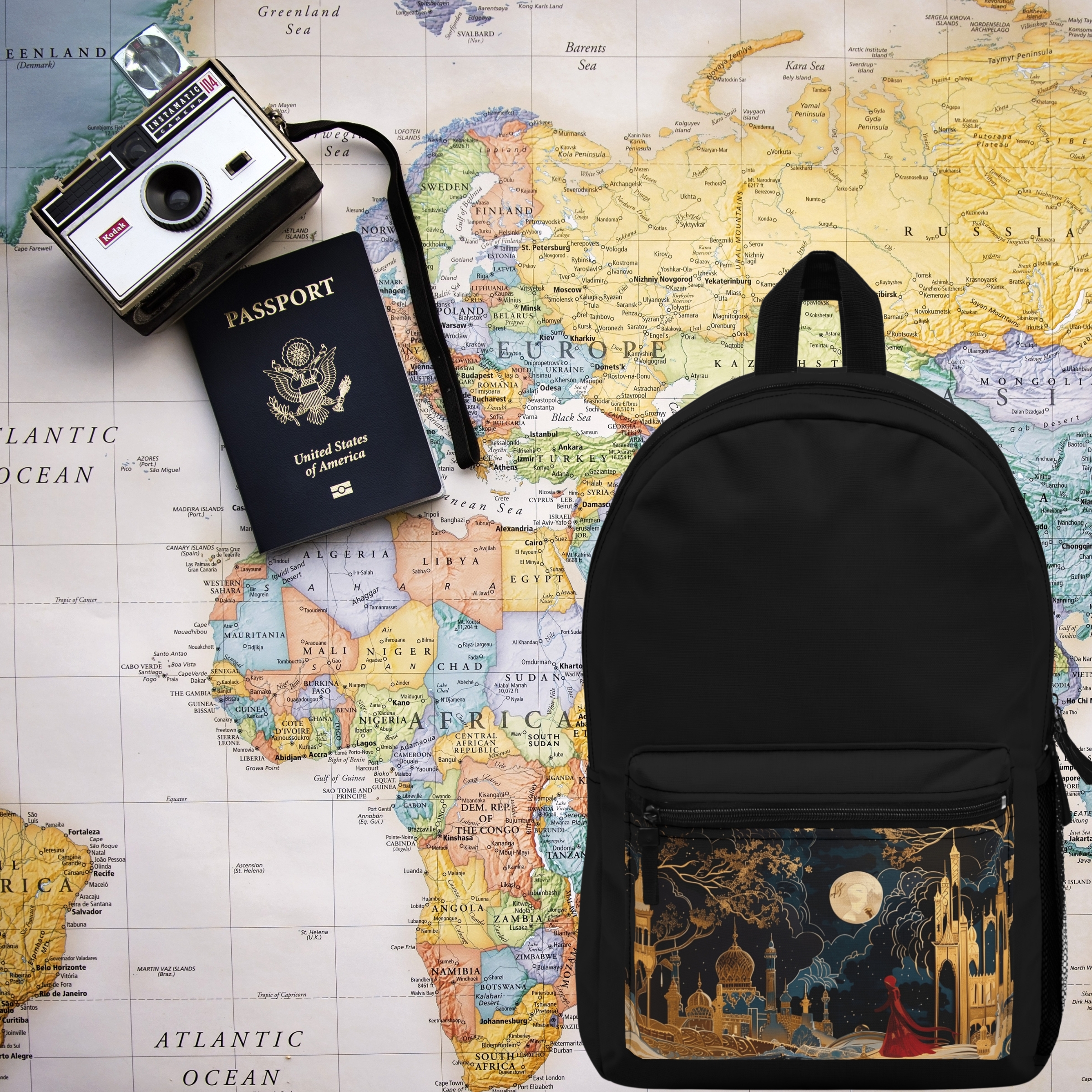 Baghdad City at Night Backpack product thumbnail image Baghdad City at Night Backpack product thumbnail image