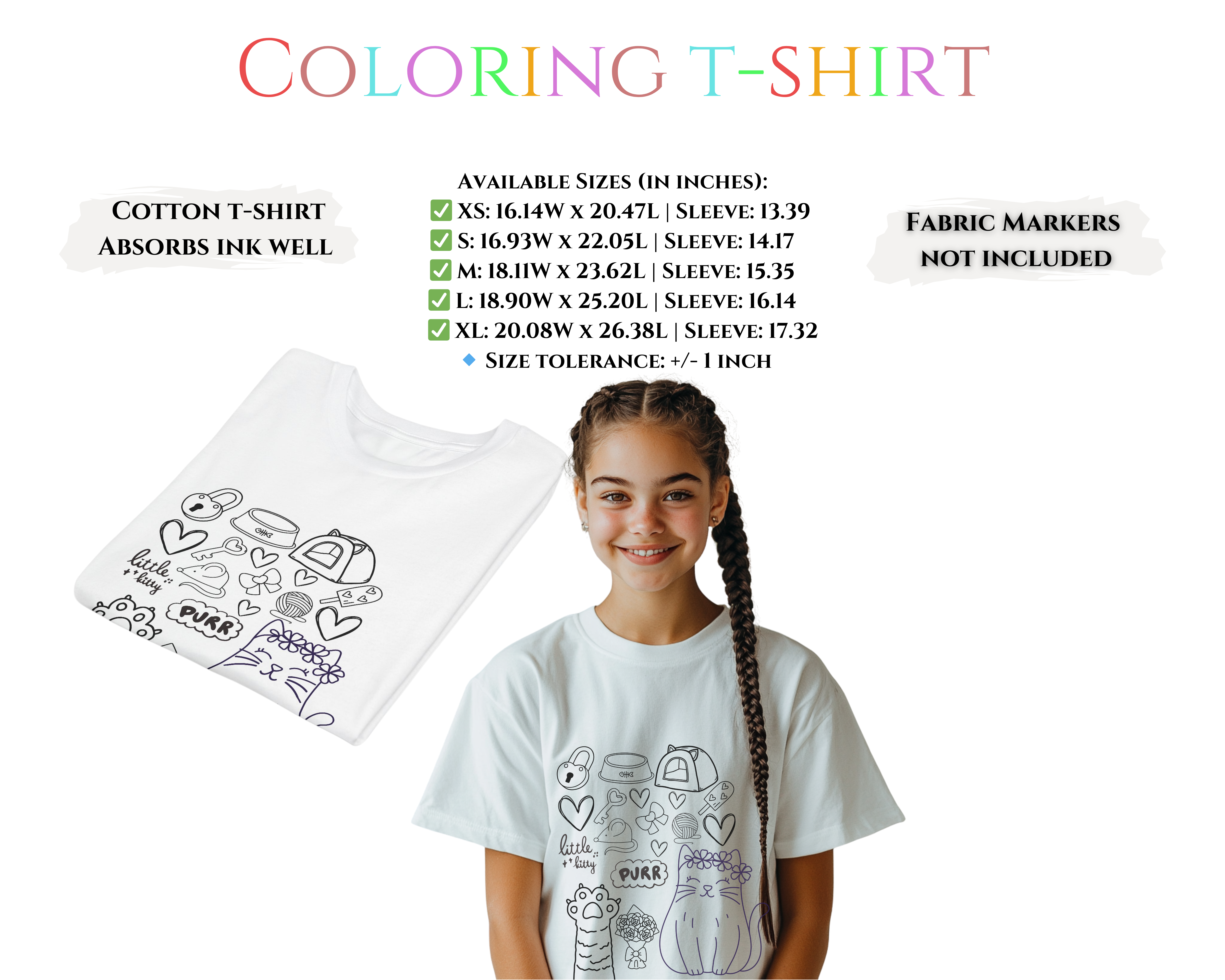 Girls Coloring Shirt, Coloring Shirts Girls, Cat Doodle Shirt Girls Coloring, Colorful Girls Shirt product thumbnail image Girls Coloring Shirt, Coloring Shirts Girls, Cat Doodle Shirt Girls Coloring, Colorful Girls Shirt product thumbnail image