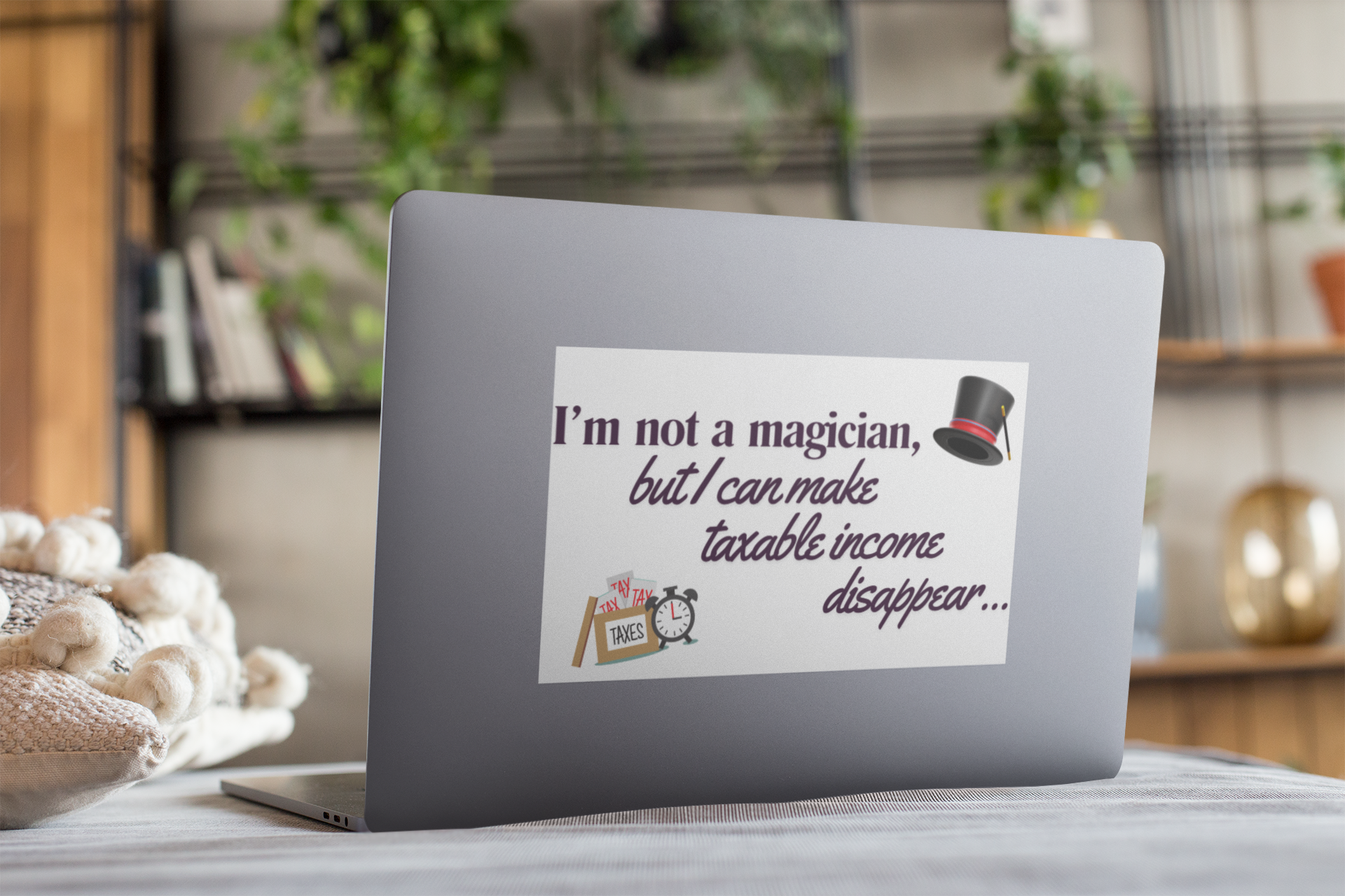Funny Tax Magic Magnet - Car or Laptop Magnet product thumbnail image