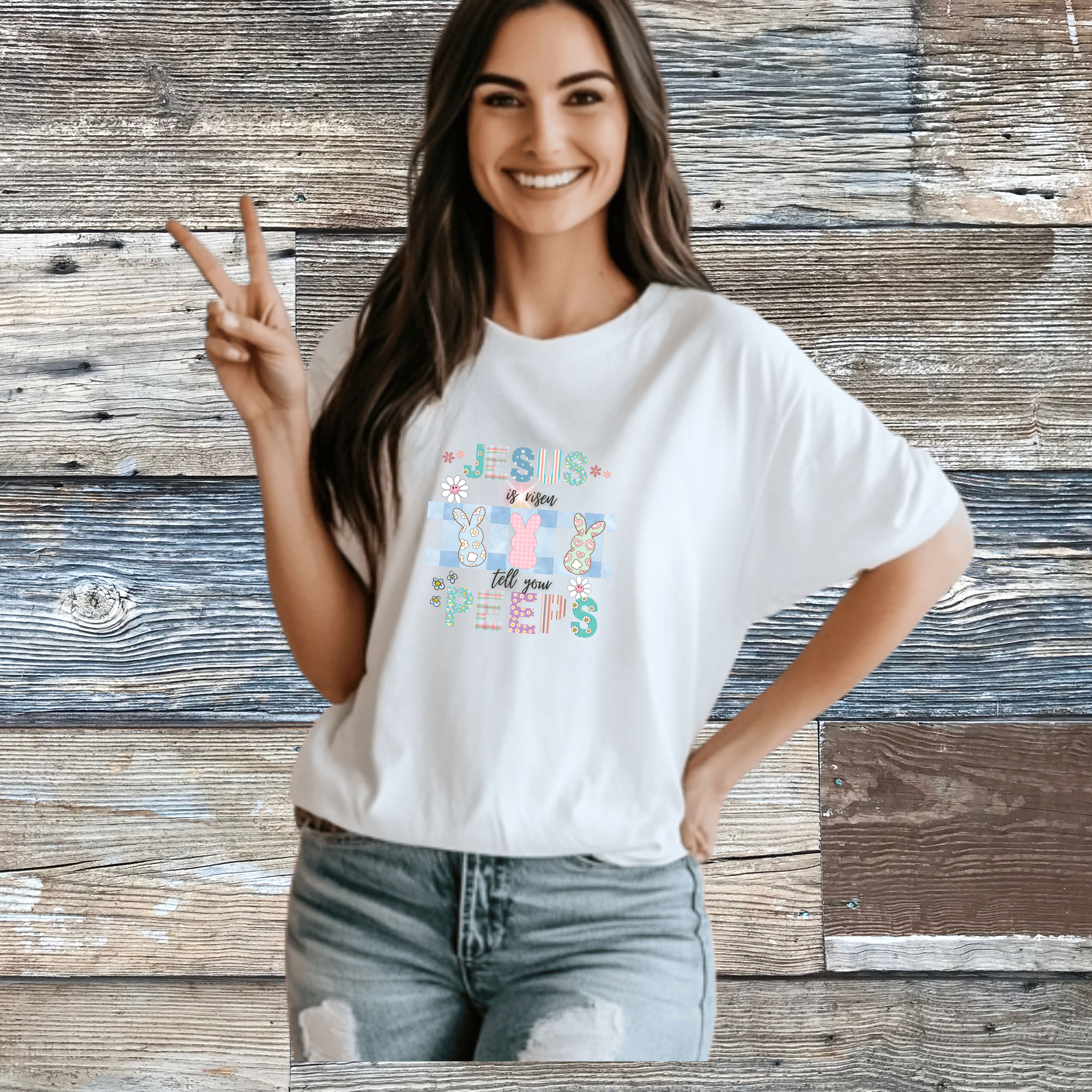 Religious T-Shirt - Jesus is Risen Tell Your Peeps