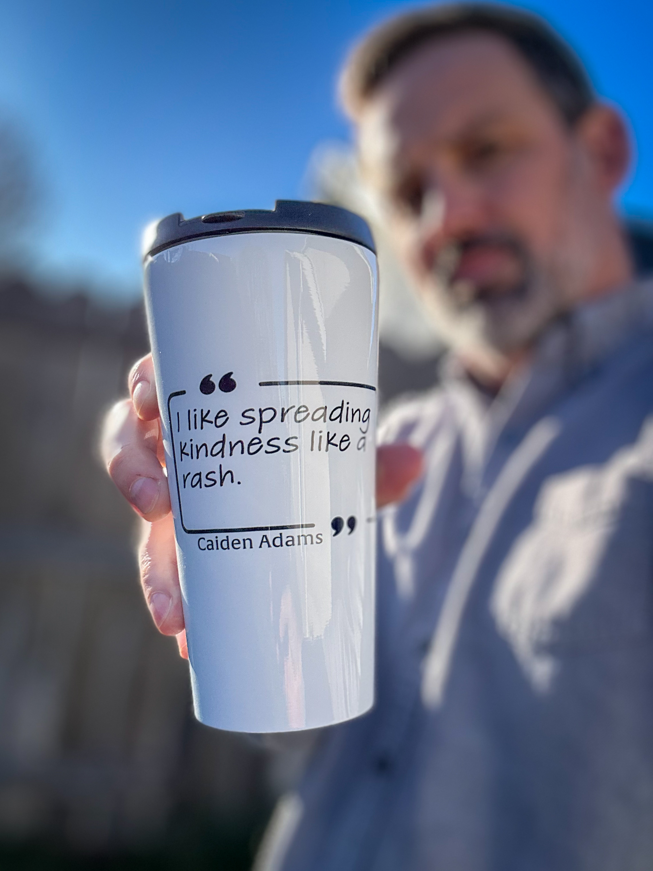 Dual Quote - Stainless Steel Travel Mug product thumbnail image Dual Quote - Stainless Steel Travel Mug product thumbnail image