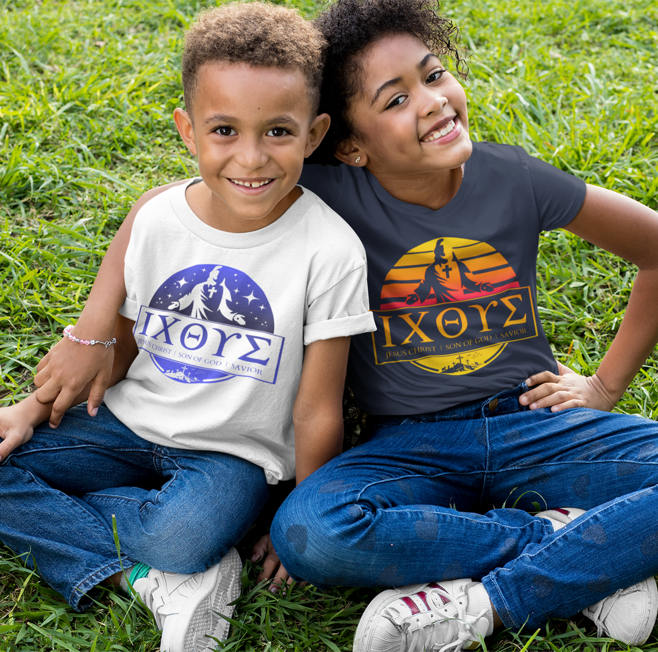 The Symbol of Christ - Christian Faith Apparel | Gildan 5000B | Heavy Cotton Kids T-Shirt | John 14:6 The Symbol of Christ - Christian Faith Apparel | Gildan 5000B | Heavy Cotton Kids T-Shirt | John 14:6