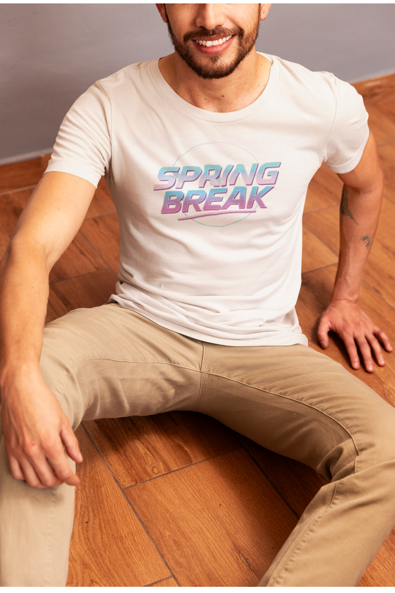 Spring Break Men's Lightweight Fashion Tee - Casual Summer Shirt, Vacation Top, Graphic Tee, Beachwear, Gift for Him product thumbnail image