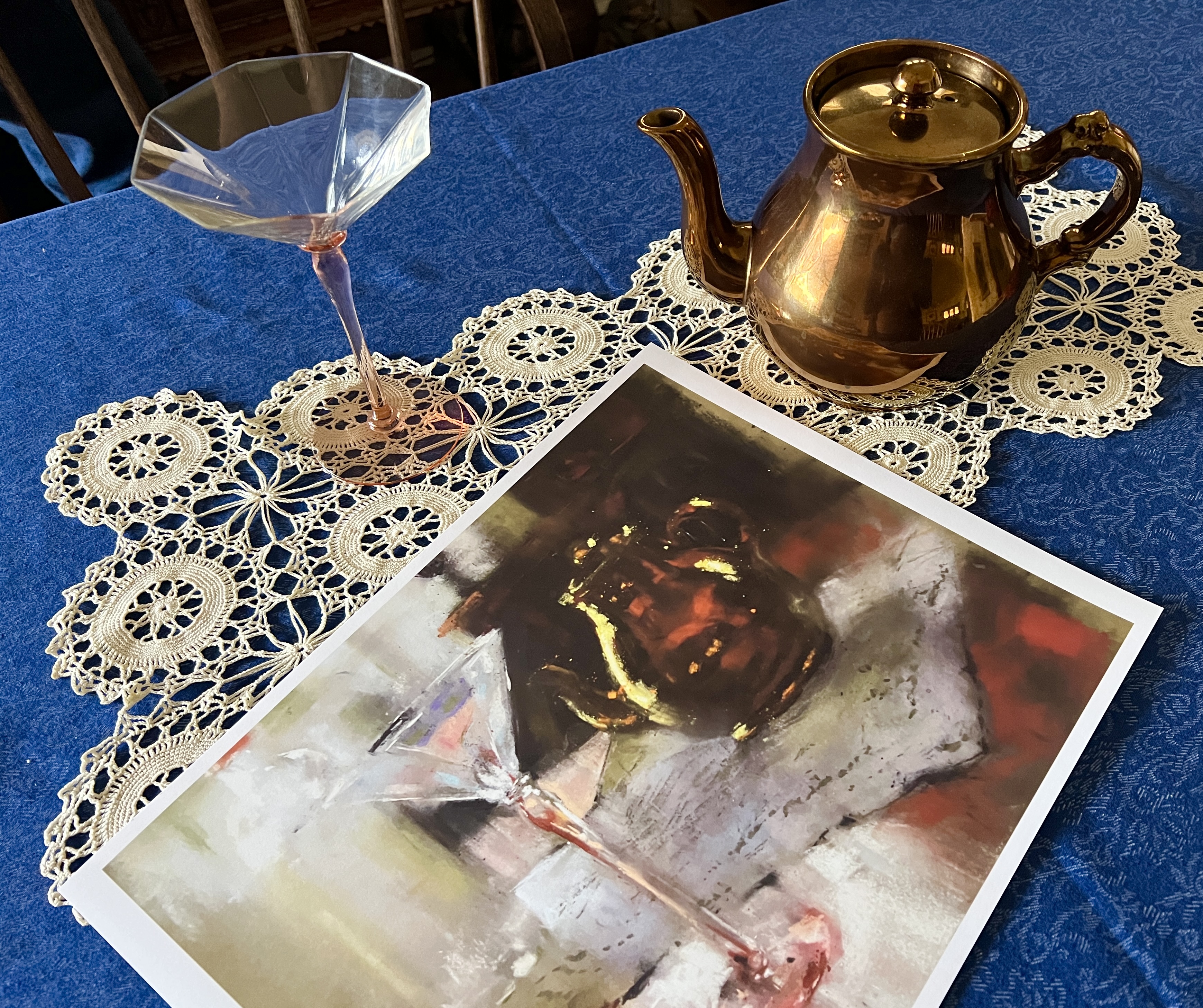 Bread Fairy's Brown Betty Pot & Martini Glass product thumbnail image Bread Fairy's Brown Betty Pot & Martini Glass product thumbnail image