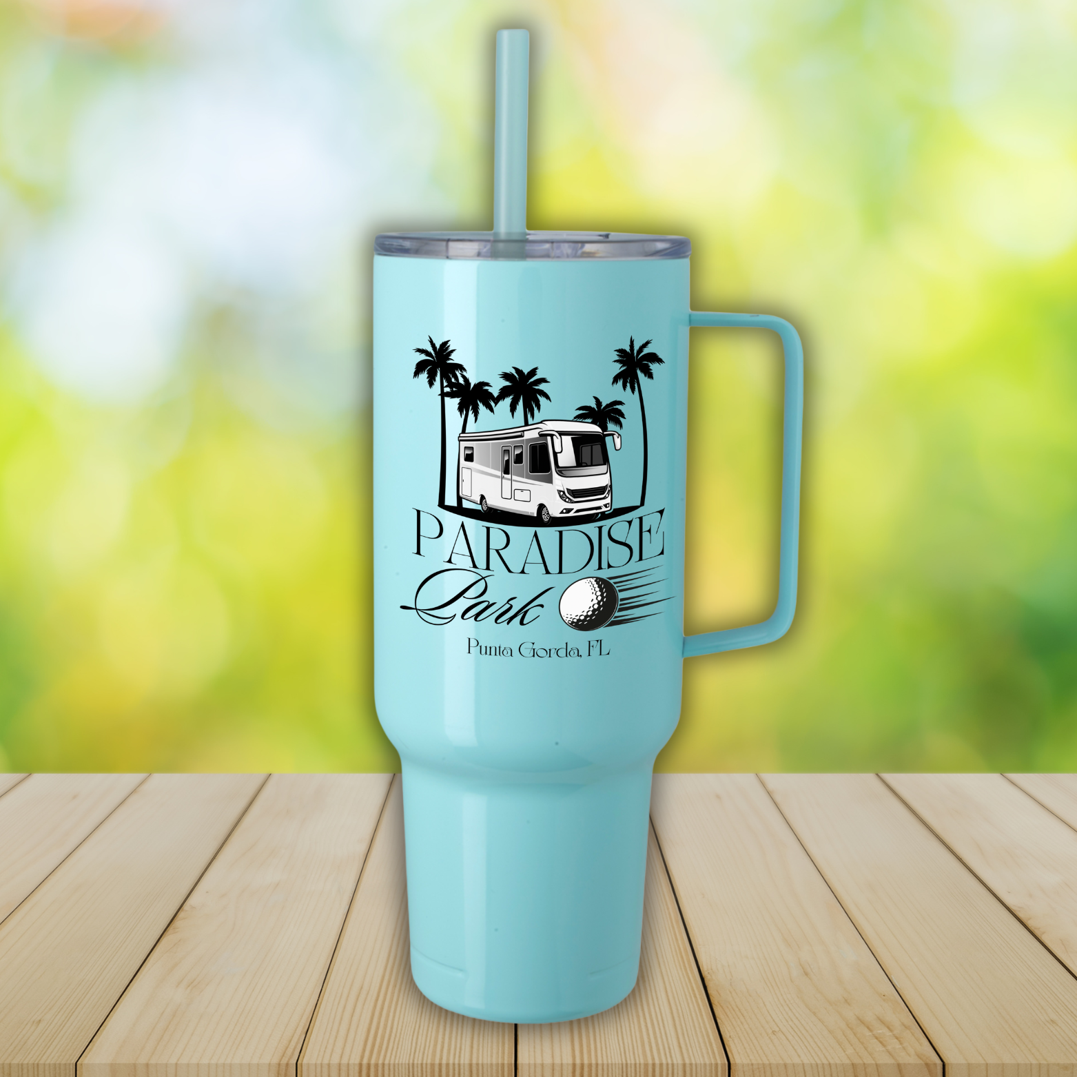 Paradise Park Motorhome Luxury 40oz Insulated Travel Mug - Perfect for Adventures & Relaxation product thumbnail image Paradise Park Motorhome Luxury 40oz Insulated Travel Mug - Perfect for Adventures & Relaxation product thumbnail image