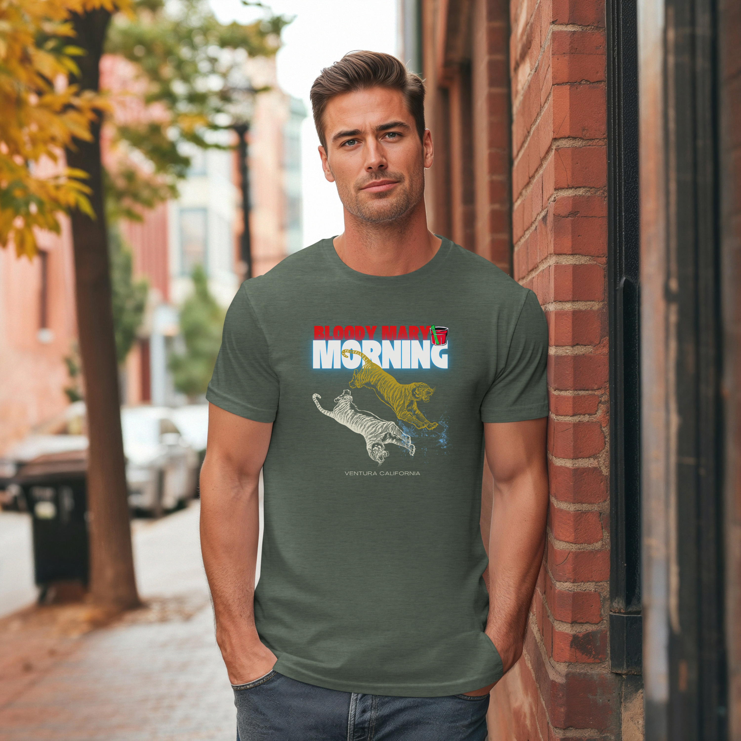 Jumping Tiger Bloody Mary Morning Unisex Heavy Cotton Tee product thumbnail image Jumping Tiger Bloody Mary Morning Unisex Heavy Cotton Tee product thumbnail image