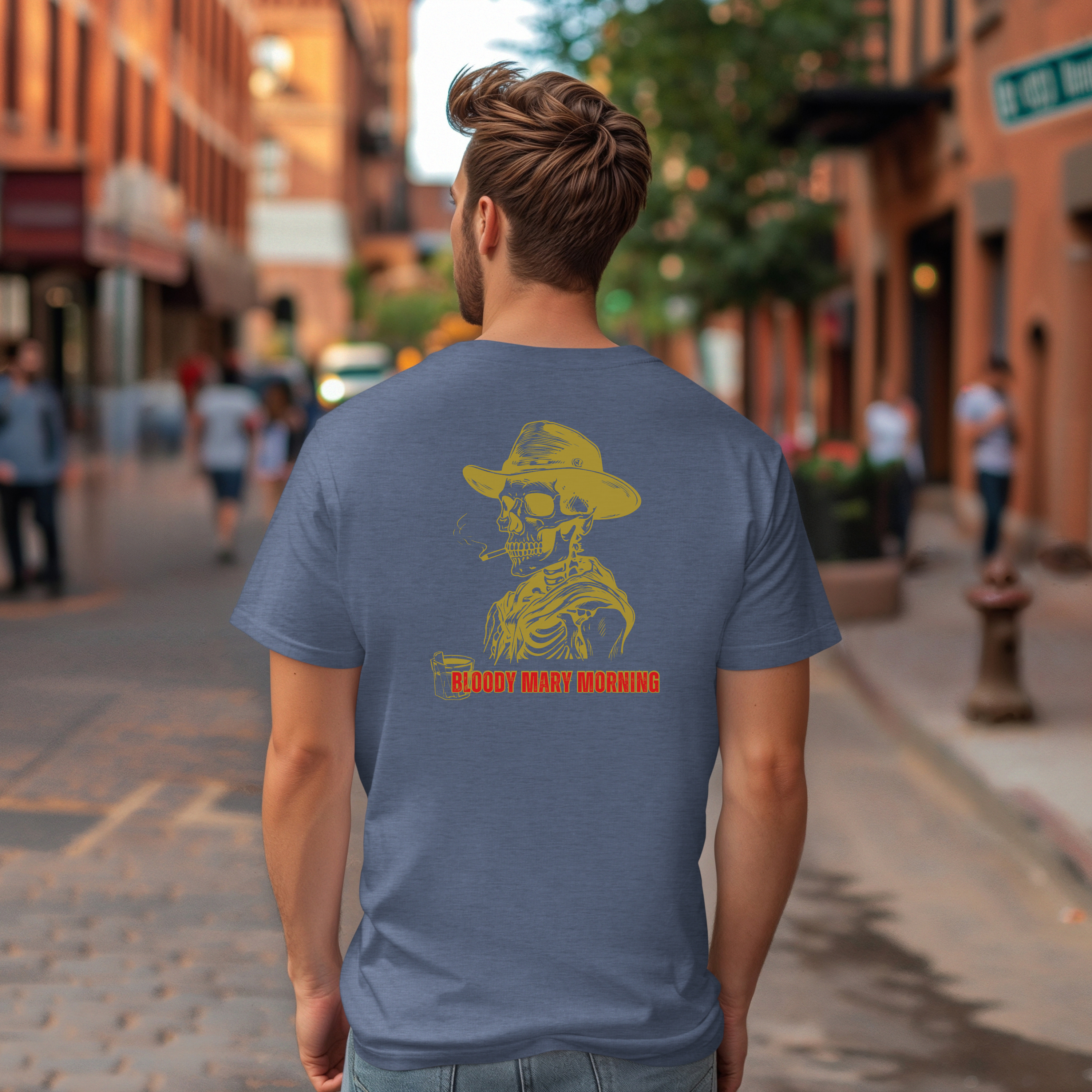 Cowboy Drinkin' Bloody Mary Morning Unisex Heavy Cotton Tee product thumbnail image Cowboy Drinkin' Bloody Mary Morning Unisex Heavy Cotton Tee product thumbnail image