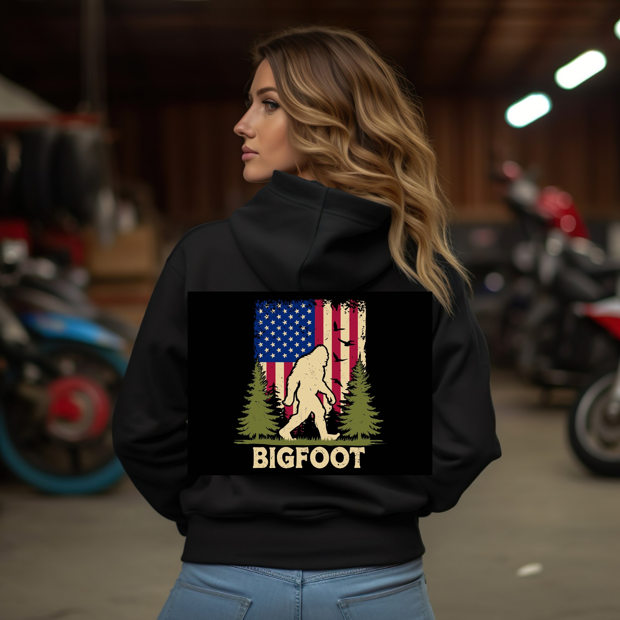 Bigfoot Adventure Hoodie, Unisex Pullover, Outdoor Apparel, Gift for Nature Lovers, Hiking Sweatshirt, Sasquatch Apparel product thumbnail image