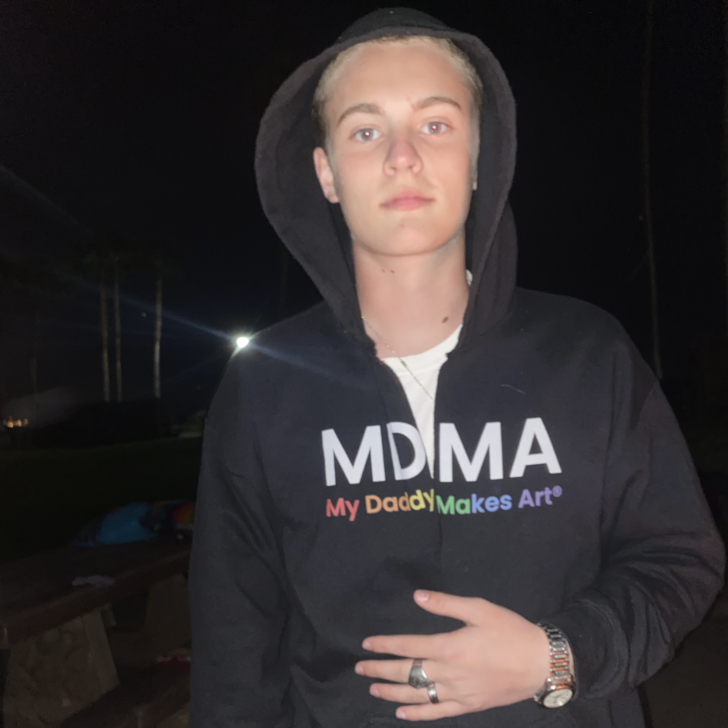 My Daddy Makes Art® Pride Hoodie product thumbnail image