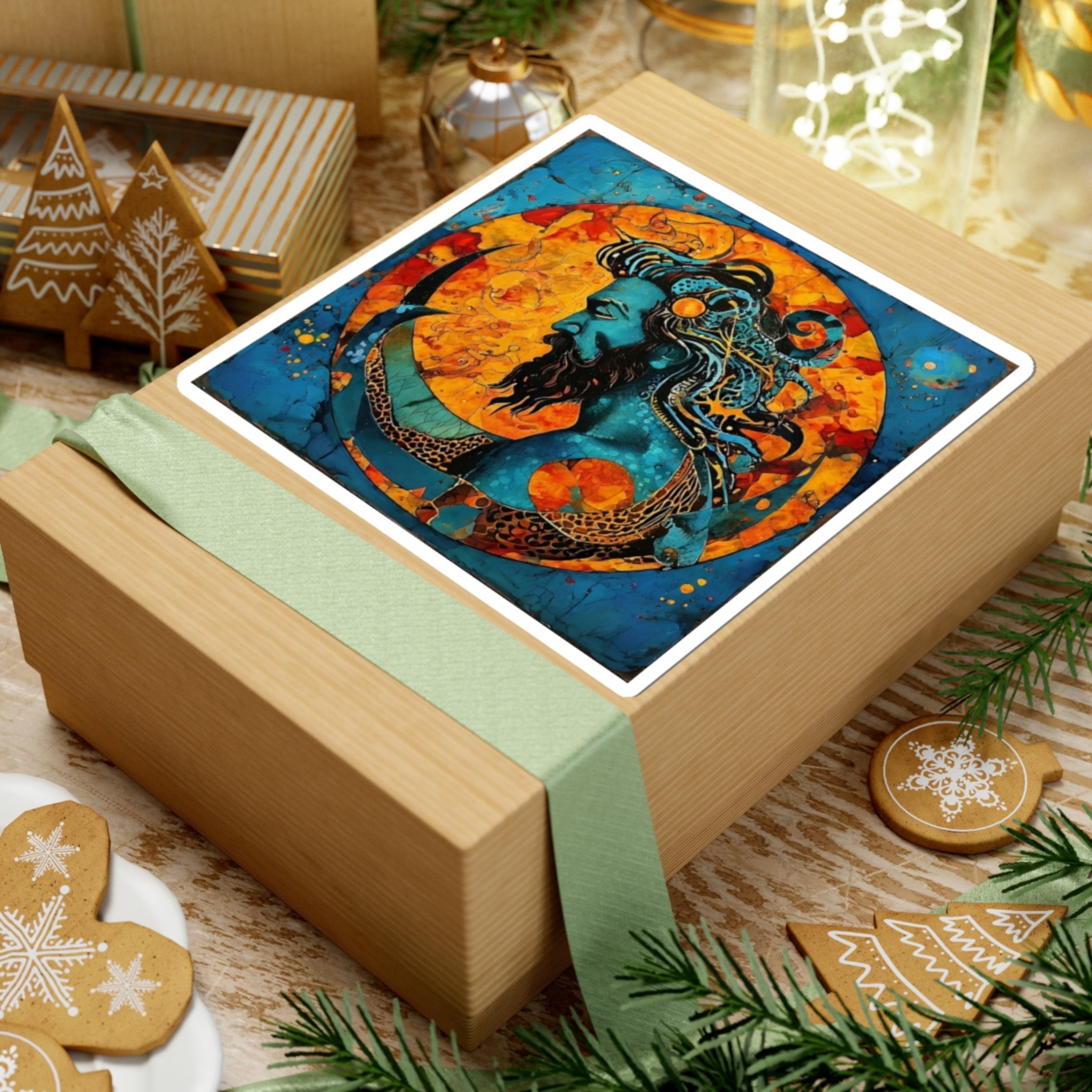 Aquarius Zodiac Sign Kiss-Cut Stickers Aquarius Zodiac Sign Kiss-Cut Stickers