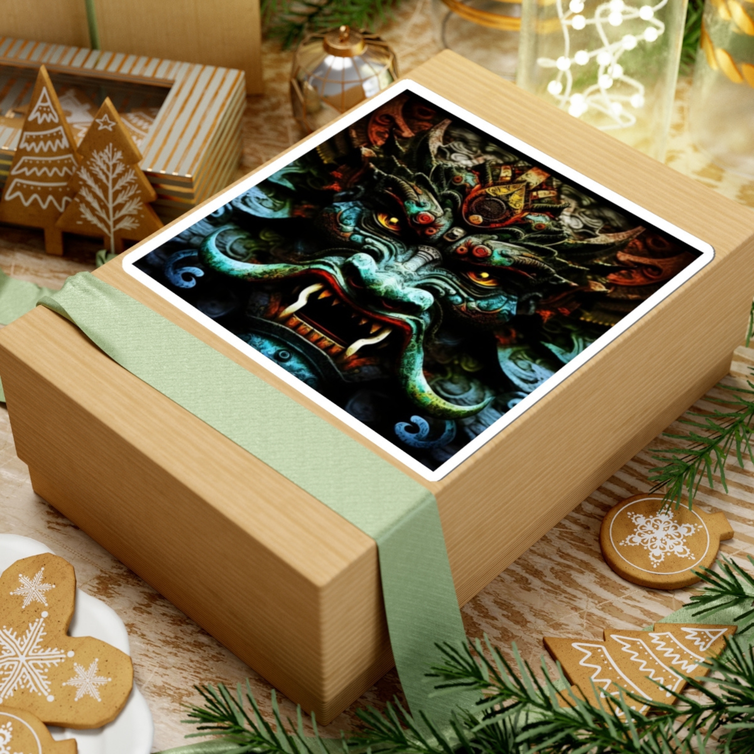 Barong Balinese God Kiss-Cut Stickers product thumbnail image Barong Balinese God Kiss-Cut Stickers product thumbnail image