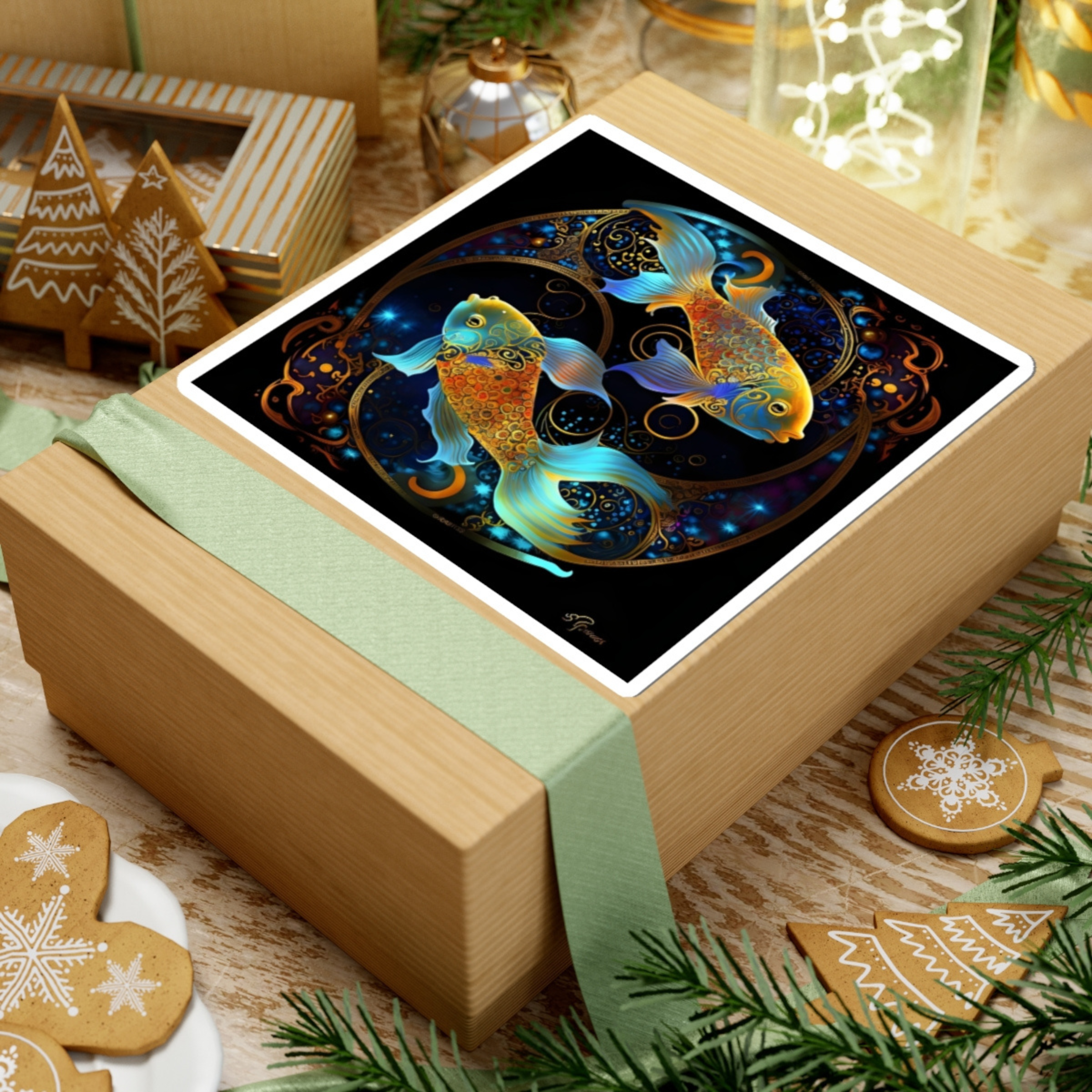 Pisces Astrological Zodiac Sign Kiss-Cut Stickers product thumbnail image Pisces Astrological Zodiac Sign Kiss-Cut Stickers product thumbnail image