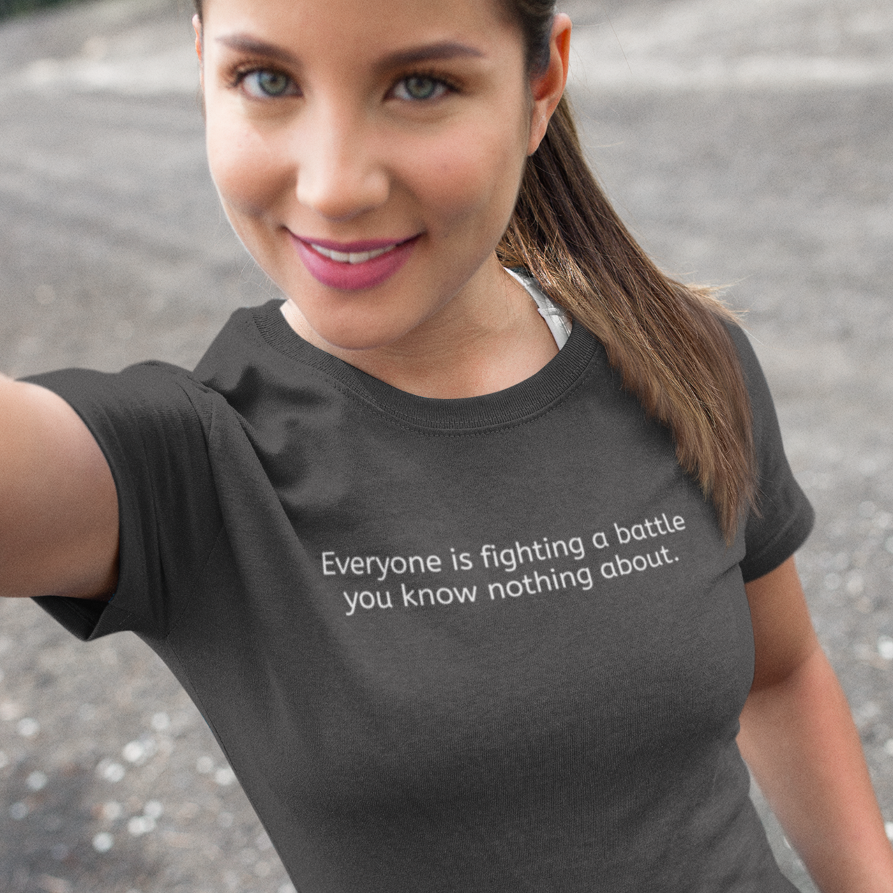 Inspirational Unisex Tee: "Everyone is Fighting A Battle You Know Nothing About" - Motivational Gift, Mental Health Awareness, Casual Wear, product thumbnail image