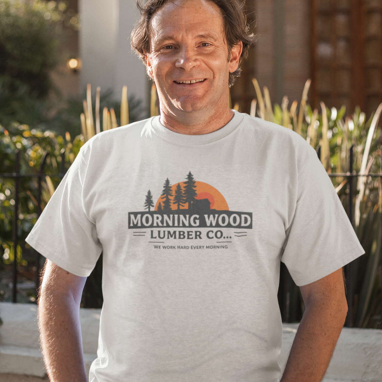 Morning Wood Lumber Co. Part 4 of The Don't Be Dirty Series  Unisex Crew Tee, Vintage Nature Shirt, Outdoor Enthusiast Gift, Funny Tee, Casual Wear, Earth Day product thumbnail image