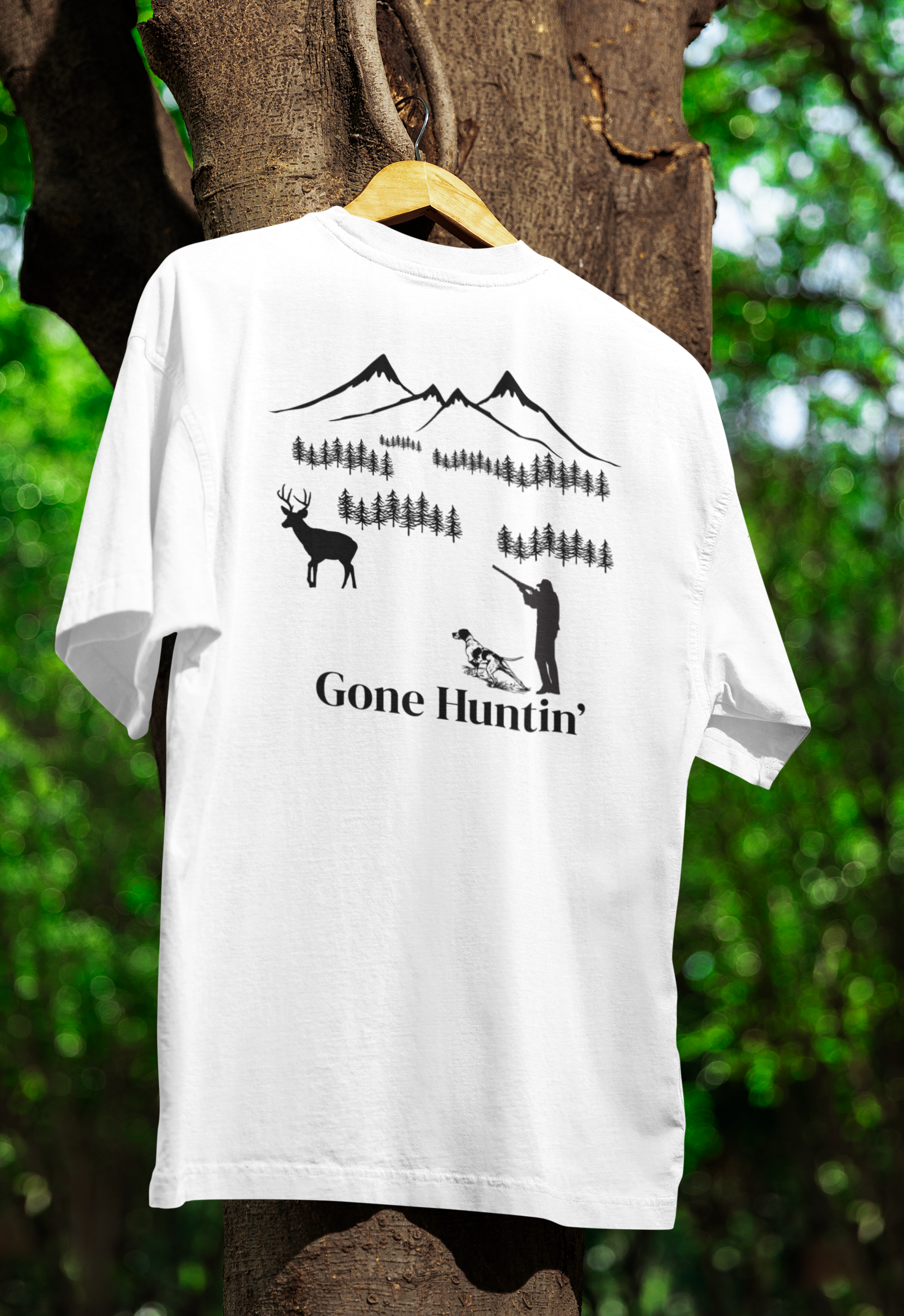 Gone Huntin' Unisex Heavy Cotton Tee - Perfect for Hunting Enthusiasts product thumbnail image