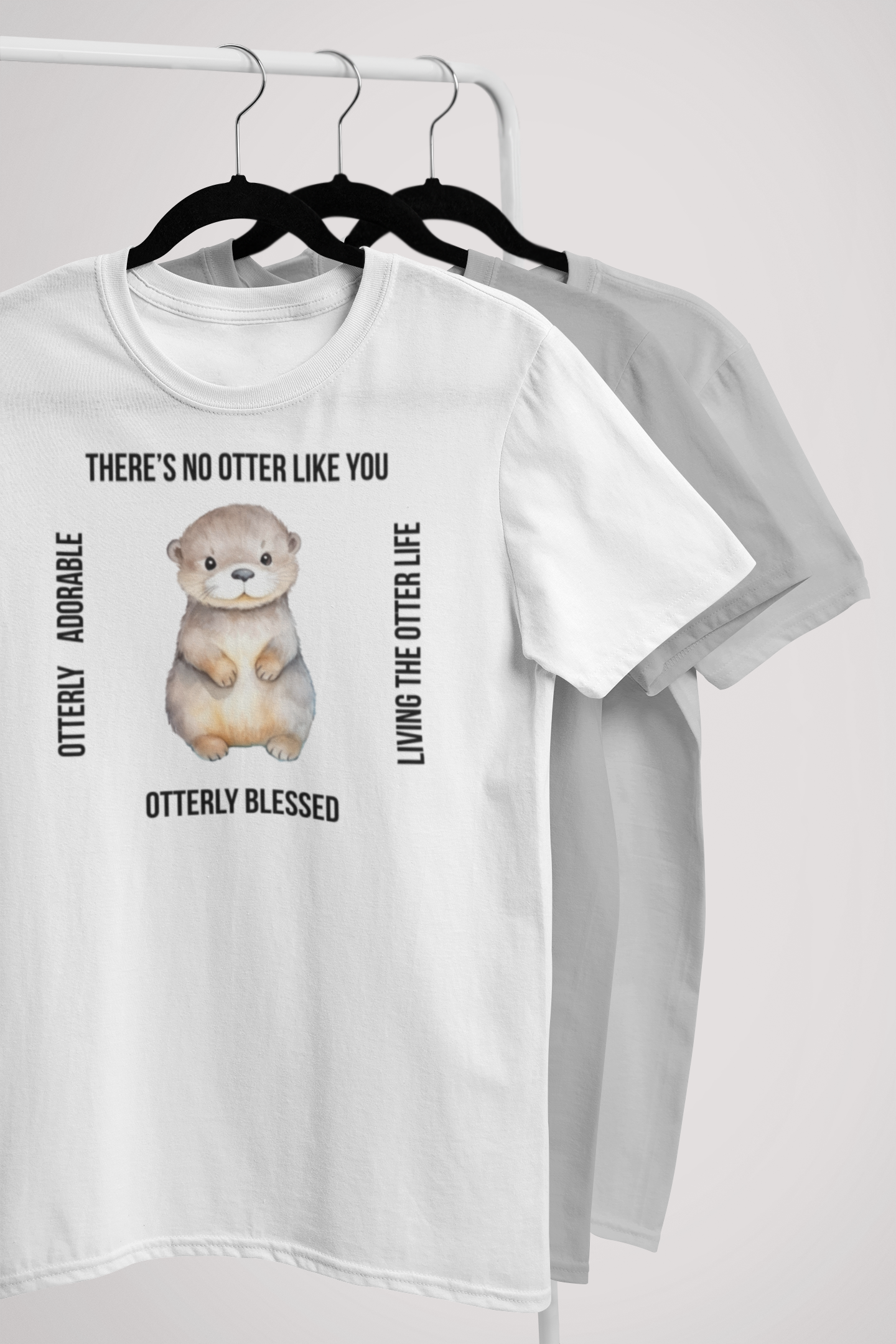 Cute Otter Lover Unisex Cotton Tee - "There's No Otter Like You" T-Shirt product thumbnail image Cute Otter Lover Unisex Cotton Tee - "There's No Otter Like You" T-Shirt product thumbnail image
