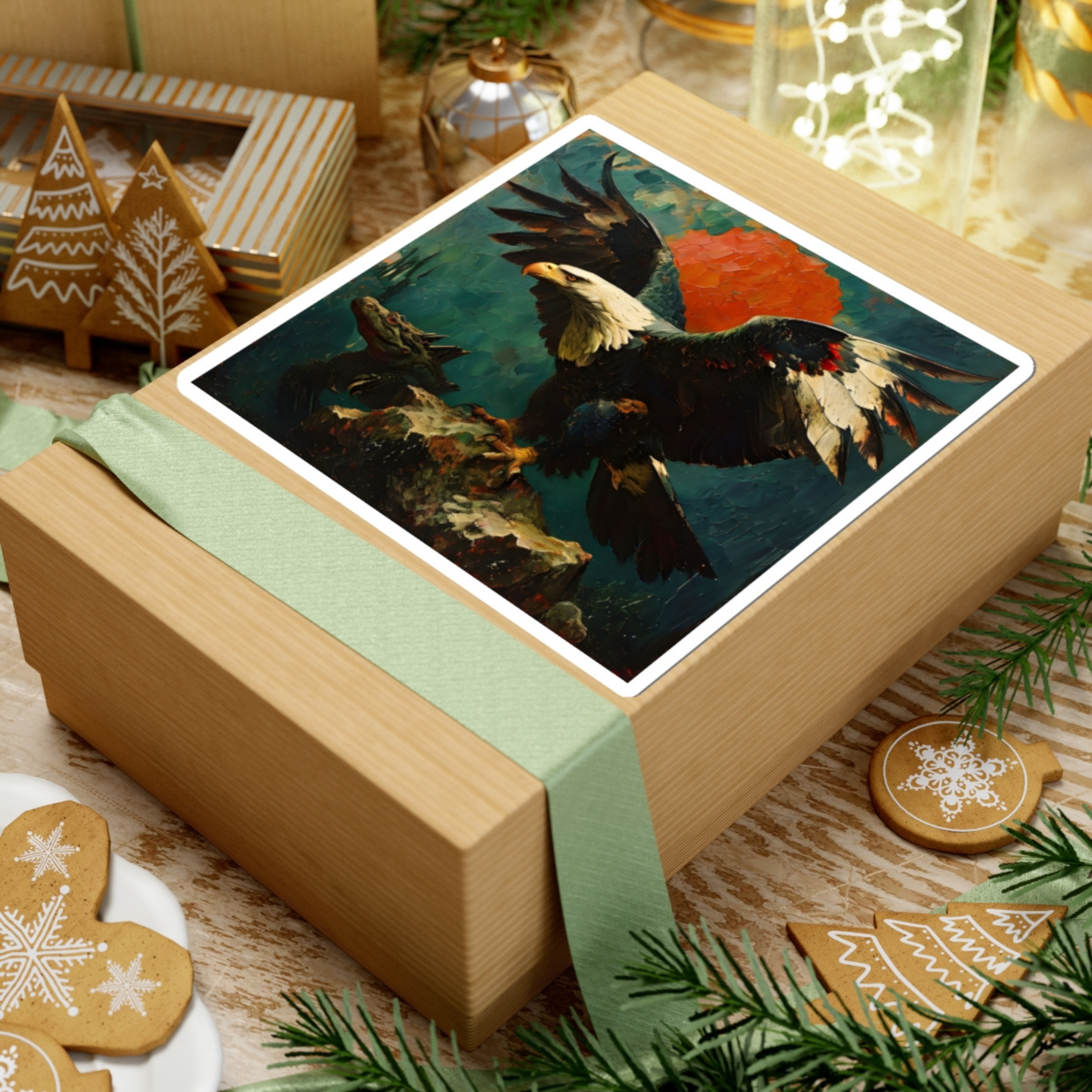 American Bald Eagle Stickers Kiss-Cut Stickers product thumbnail image American Bald Eagle Stickers Kiss-Cut Stickers product thumbnail image