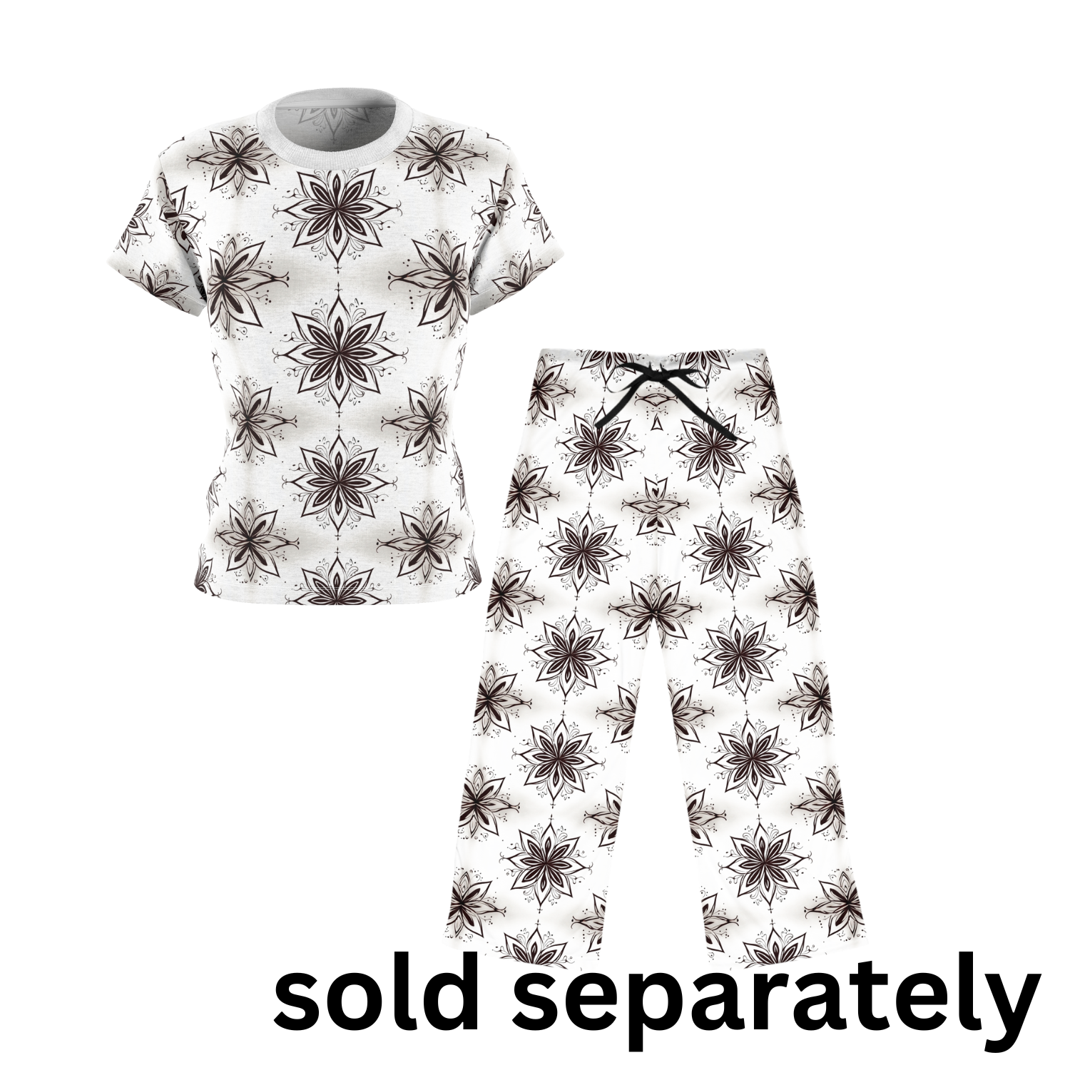 Boho Floral Flowers Women's Pajama Pants - Cozy Sleepwear for Relaxation Loungewear Cottagecore