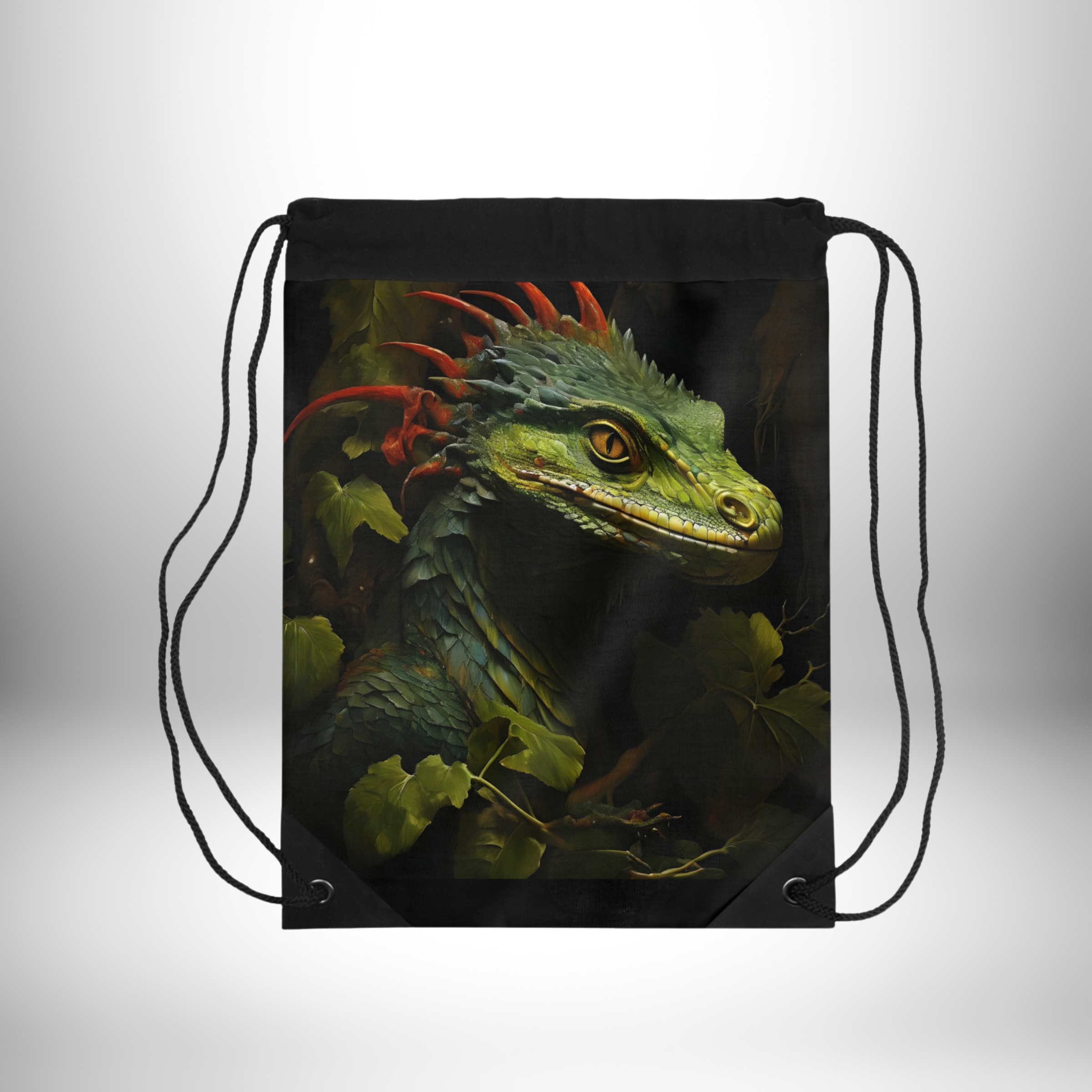Basilisk Mythical Figure Drawstring Bag product thumbnail image Basilisk Mythical Figure Drawstring Bag product thumbnail image