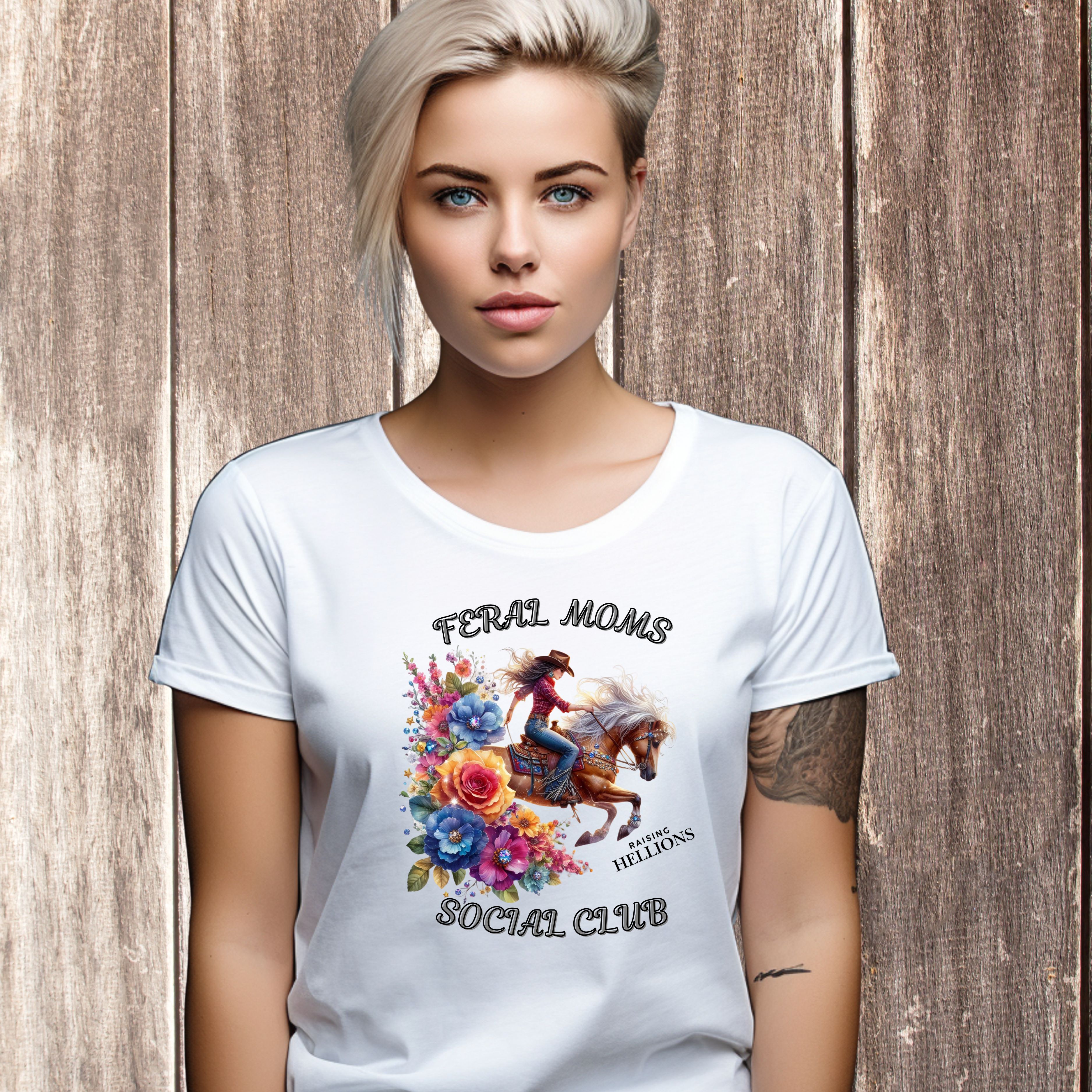 Feral Moms Social Club Unisex Heavy Cotton Tee product thumbnail image Feral Moms Social Club Unisex Heavy Cotton Tee product thumbnail image