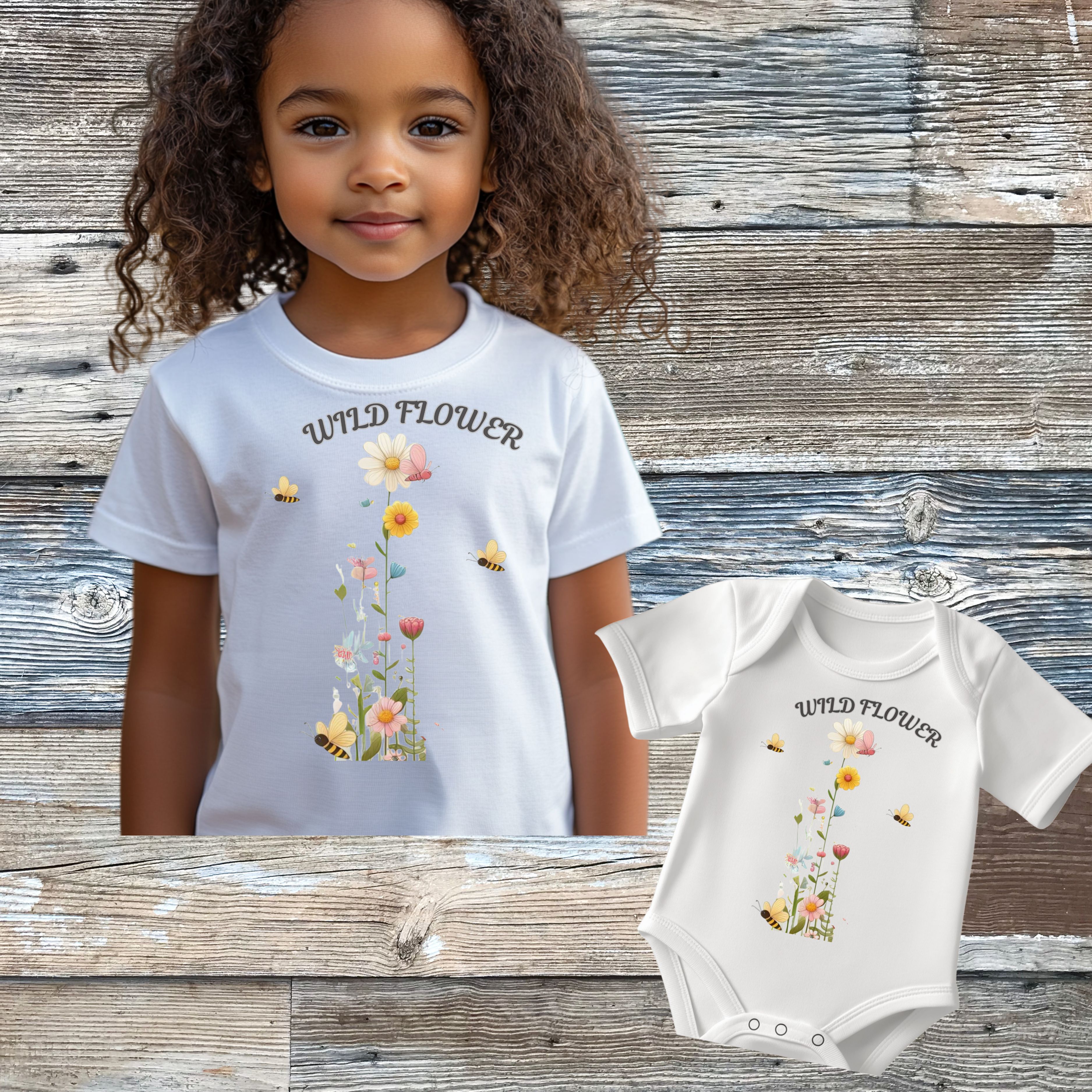 Wild Flower Kids Heavy Cotton™ Tee - Playful &amp; Nature-Inspired T-Shirt for Young Explorers