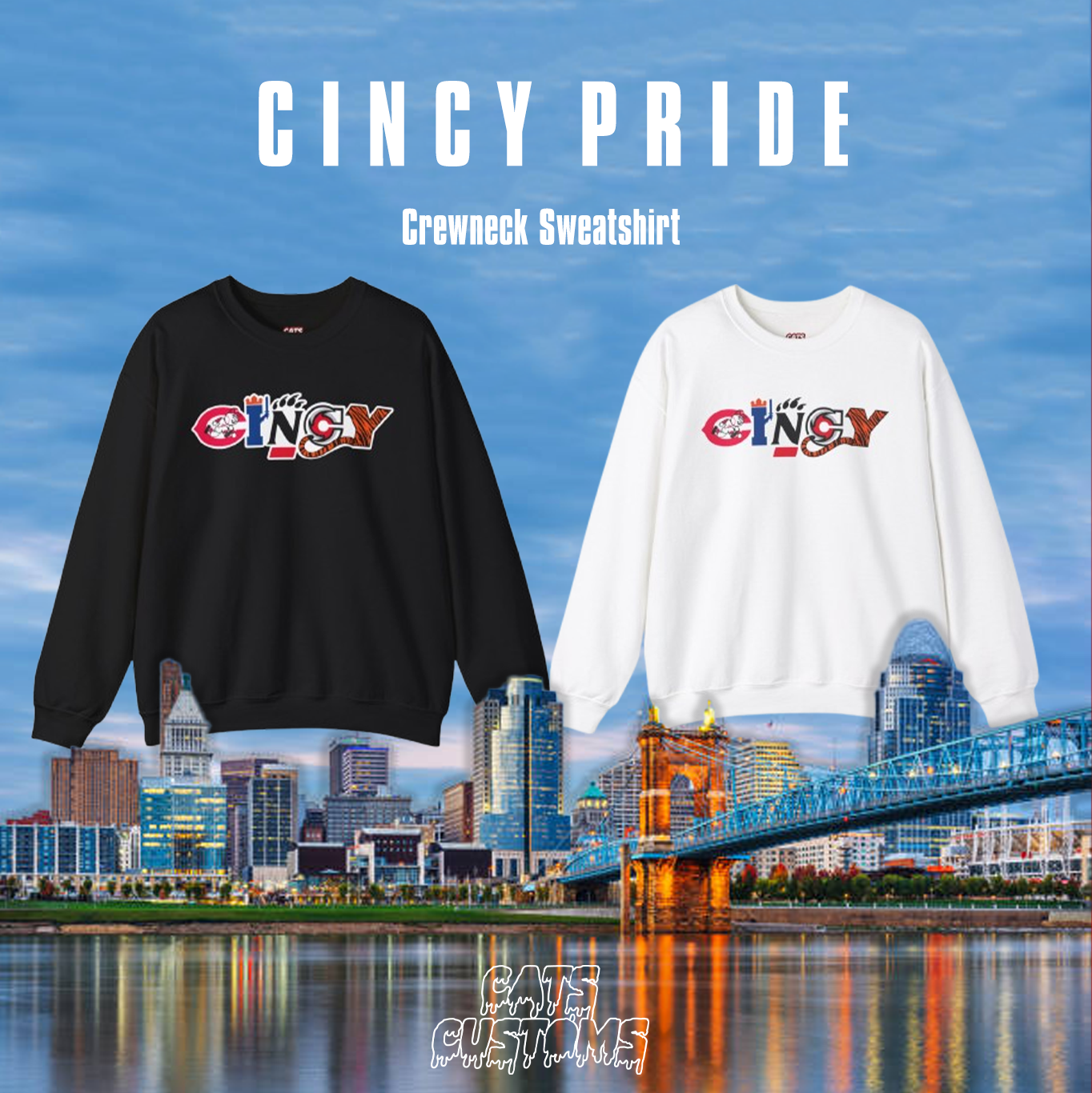 Cincy Pride Crewneck Sweatshirt product thumbnail image Cincy Pride Crewneck Sweatshirt product thumbnail image