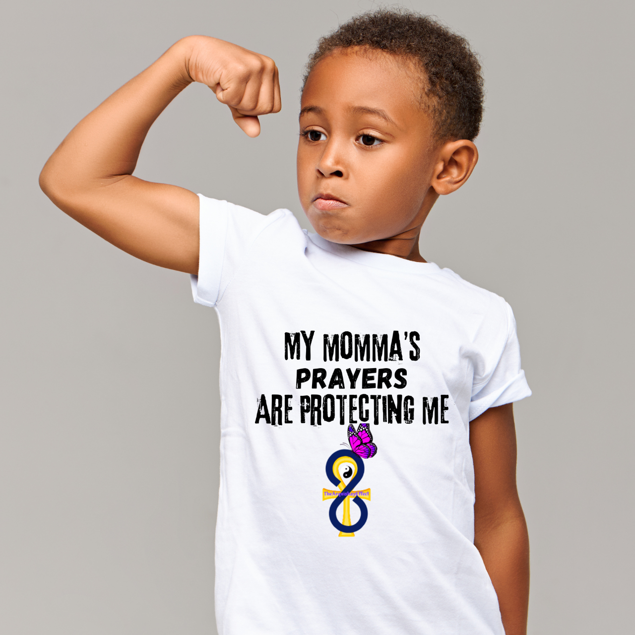 "My Momma's Prayers Are Protecting Me" Toddler T-Shirt product thumbnail image "My Momma's Prayers Are Protecting Me" Toddler T-Shirt product thumbnail image