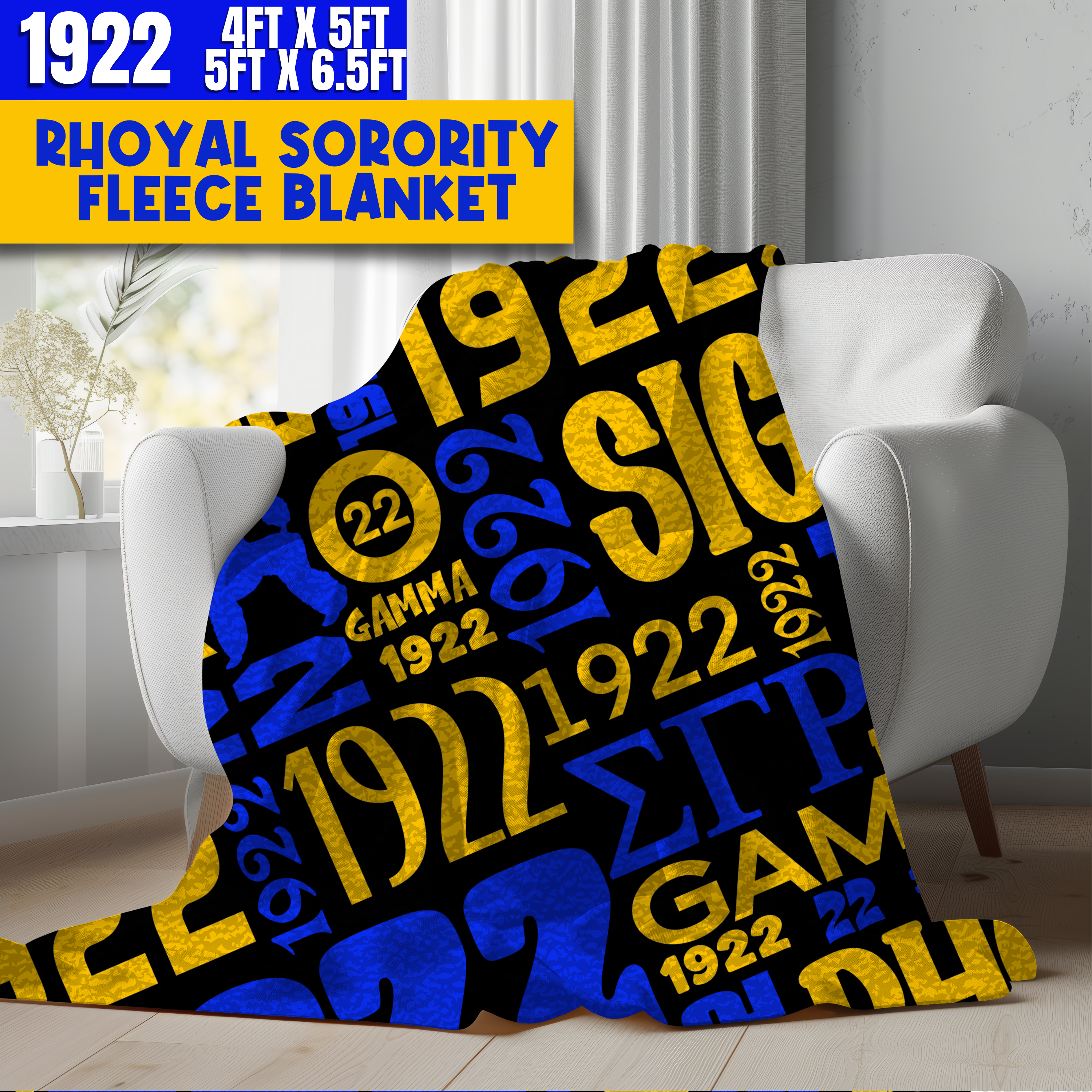 Rhoyal Queens Sublimation Fleece Sherpa Blanket product thumbnail image Rhoyal Queens Sublimation Fleece Sherpa Blanket product thumbnail image